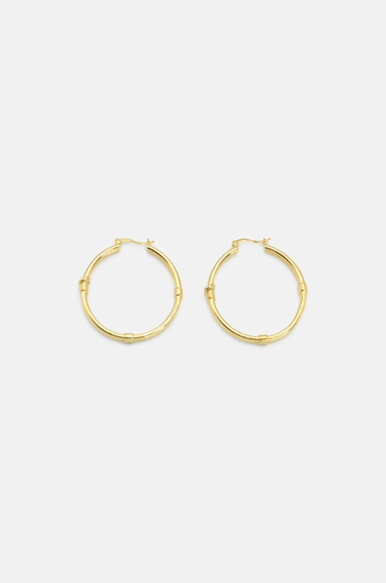 River Hoops in Gold plated-2