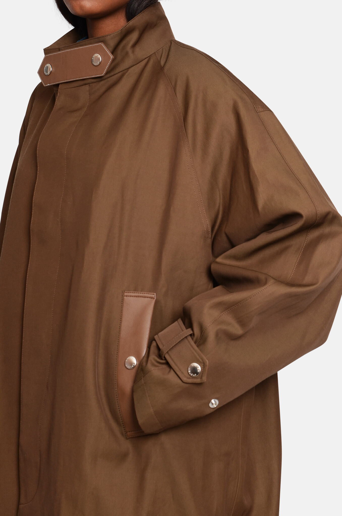 Raglan High Neck Coat-5