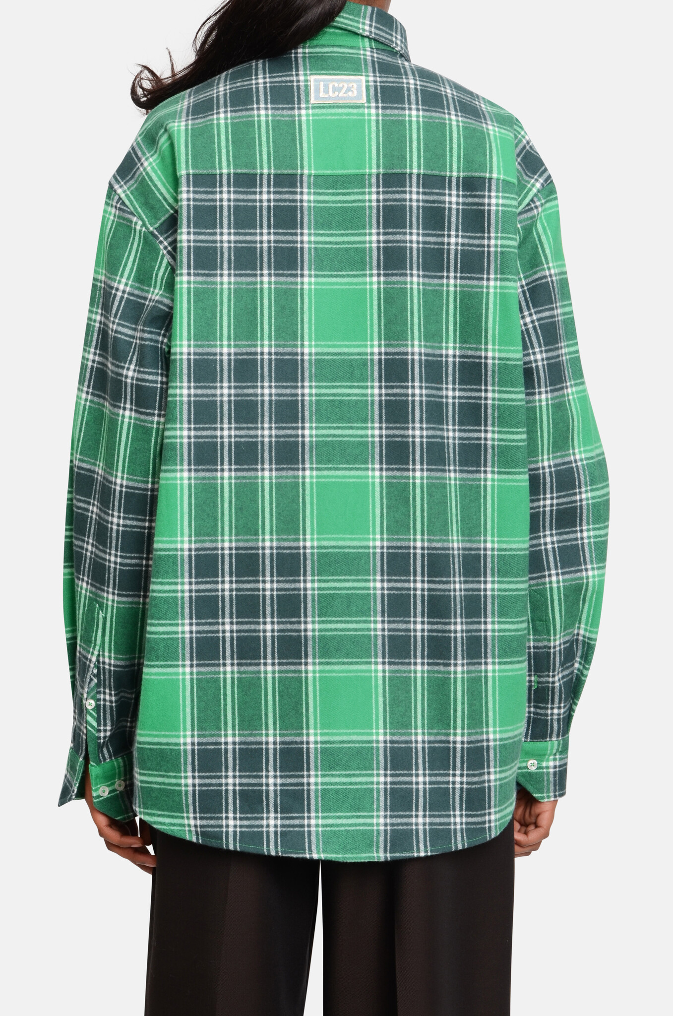 Check Flannel Shirt in Green-4