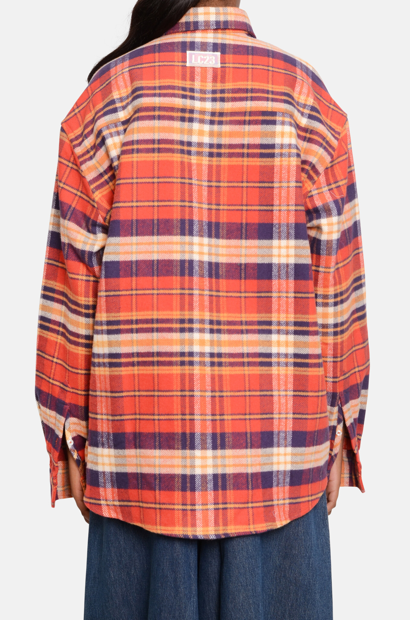 Check Flannel Shirt in Orange-4