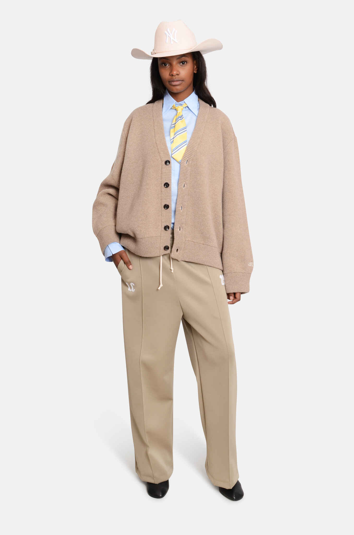 Cardigan Sweater in Beige-2