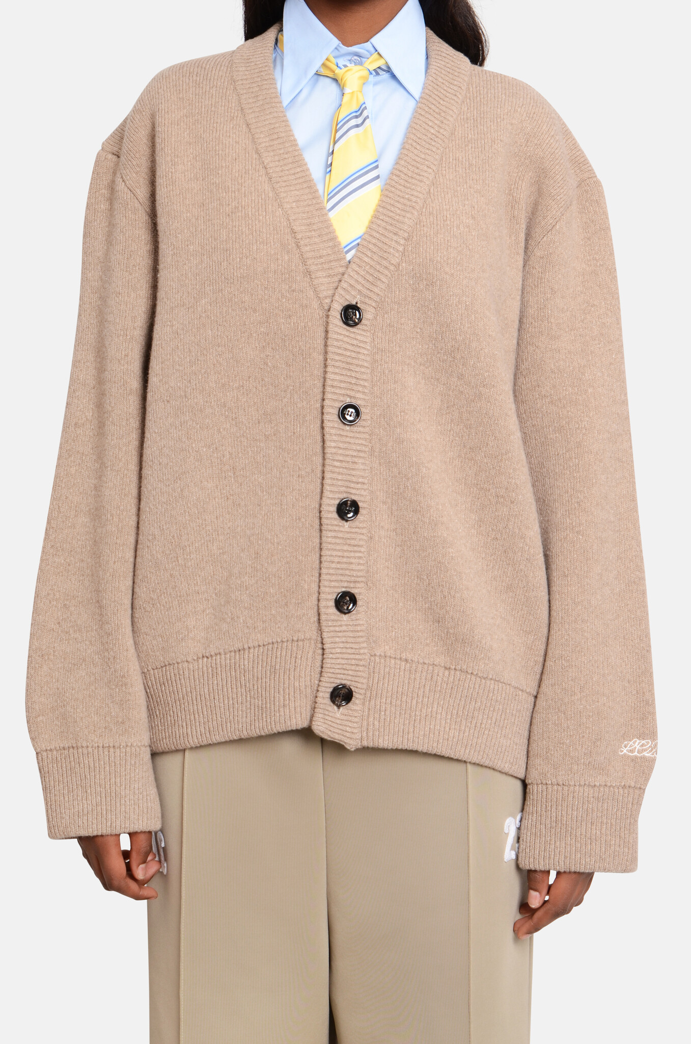 Cardigan Sweater in Beige-1