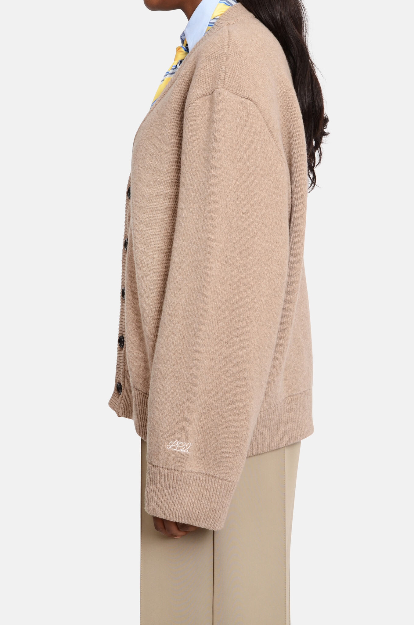 Cardigan Sweater in Beige-4