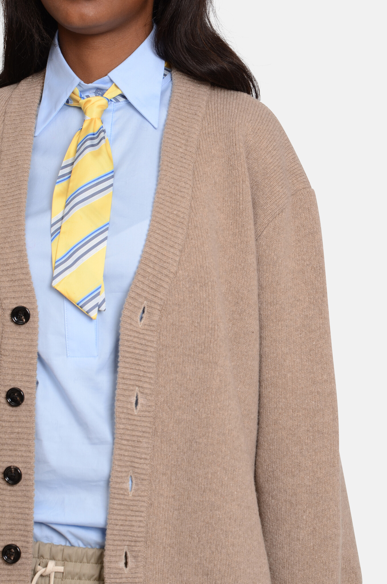 Cardigan Sweater in Beige-5