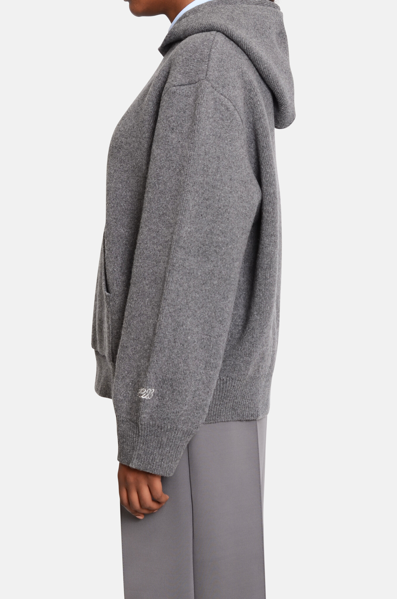 Hoodie Sweater in Dark Grey-2