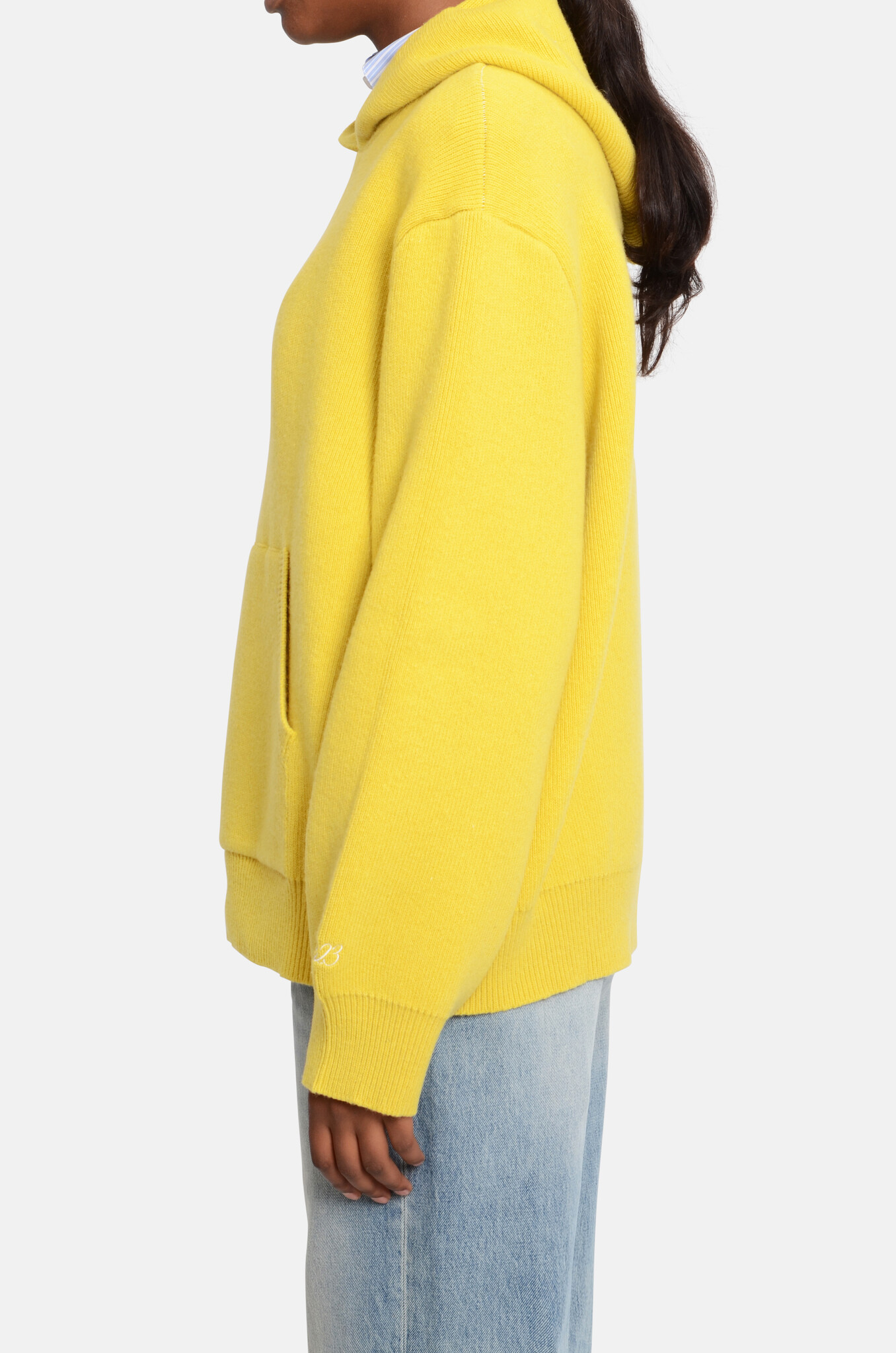 Hoodie Sweater in Yellow-3