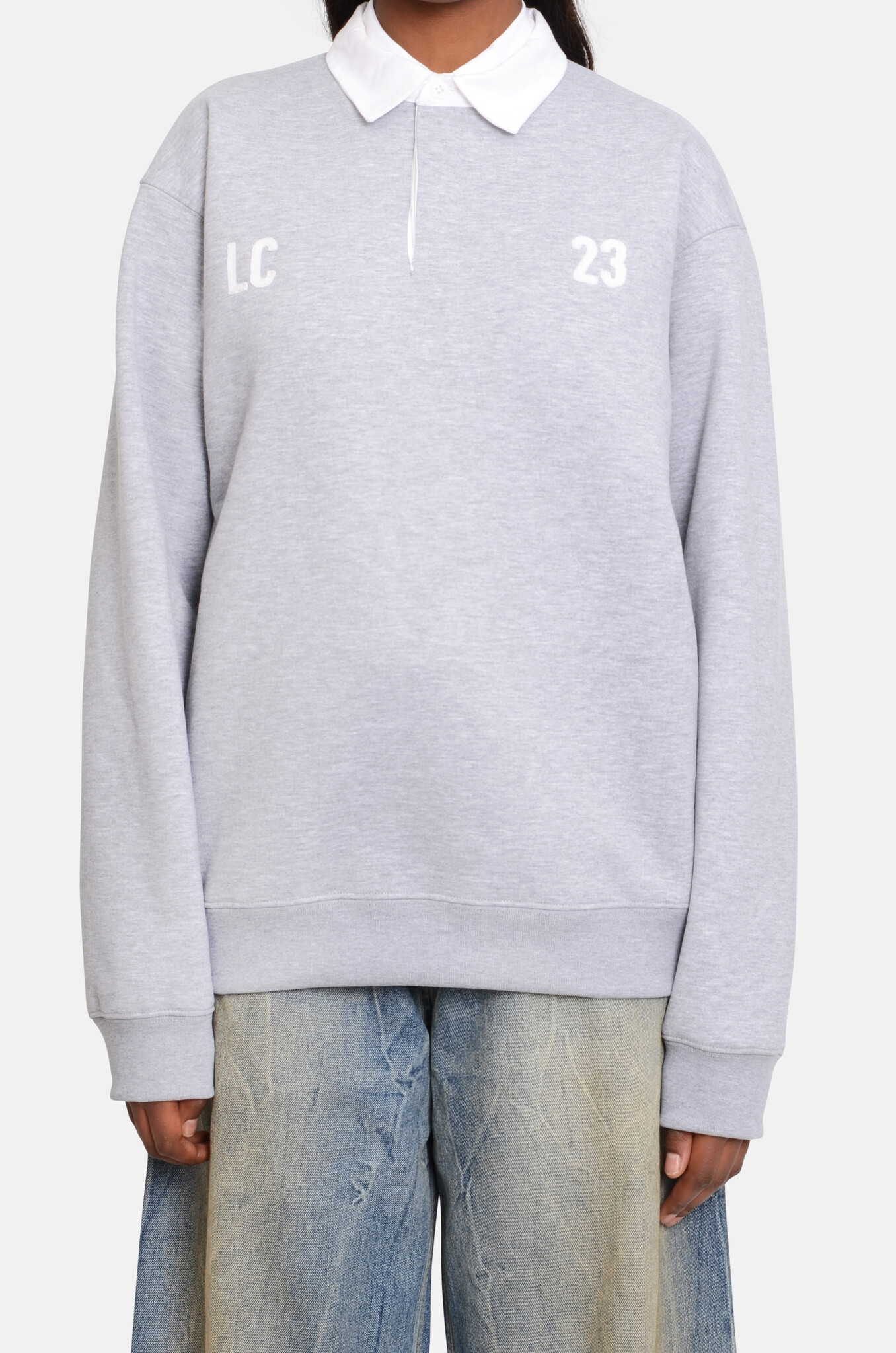 Rugby Polo Melange Grey-1