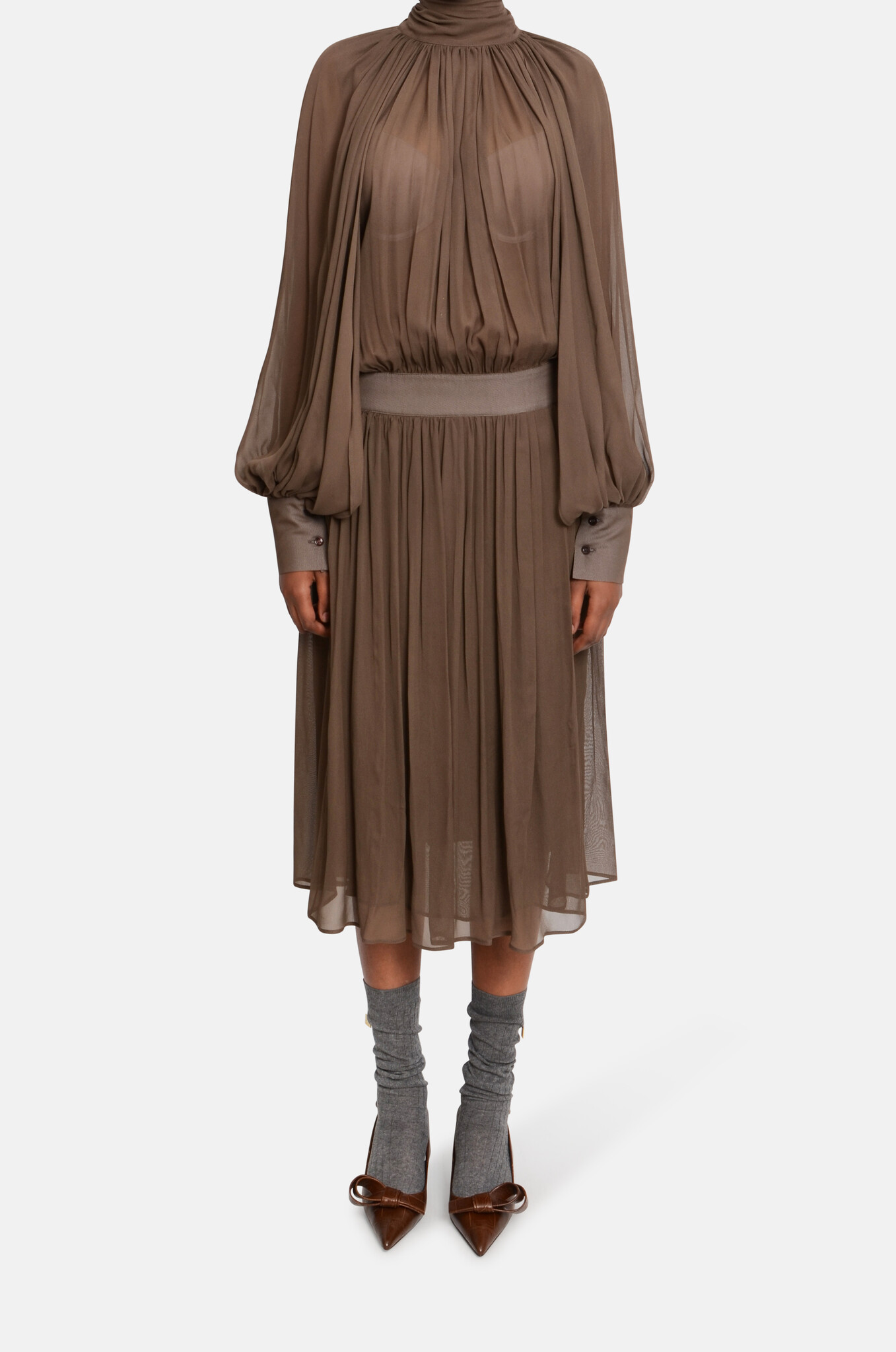 Bienvenida Dress in Chocolate-1