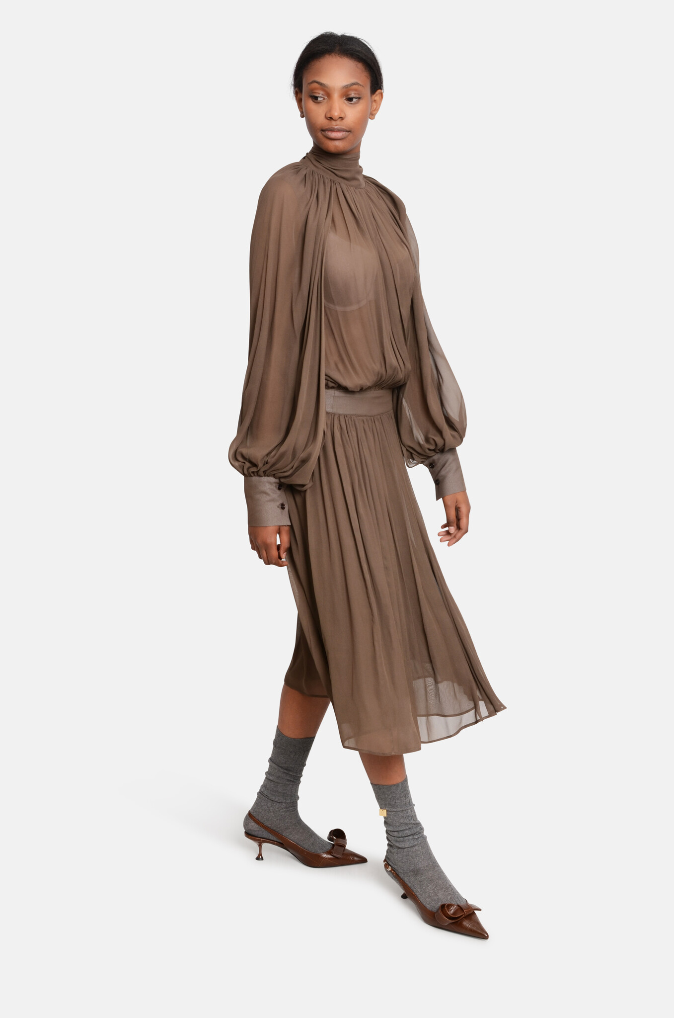 Bienvenida Dress in Chocolate-2