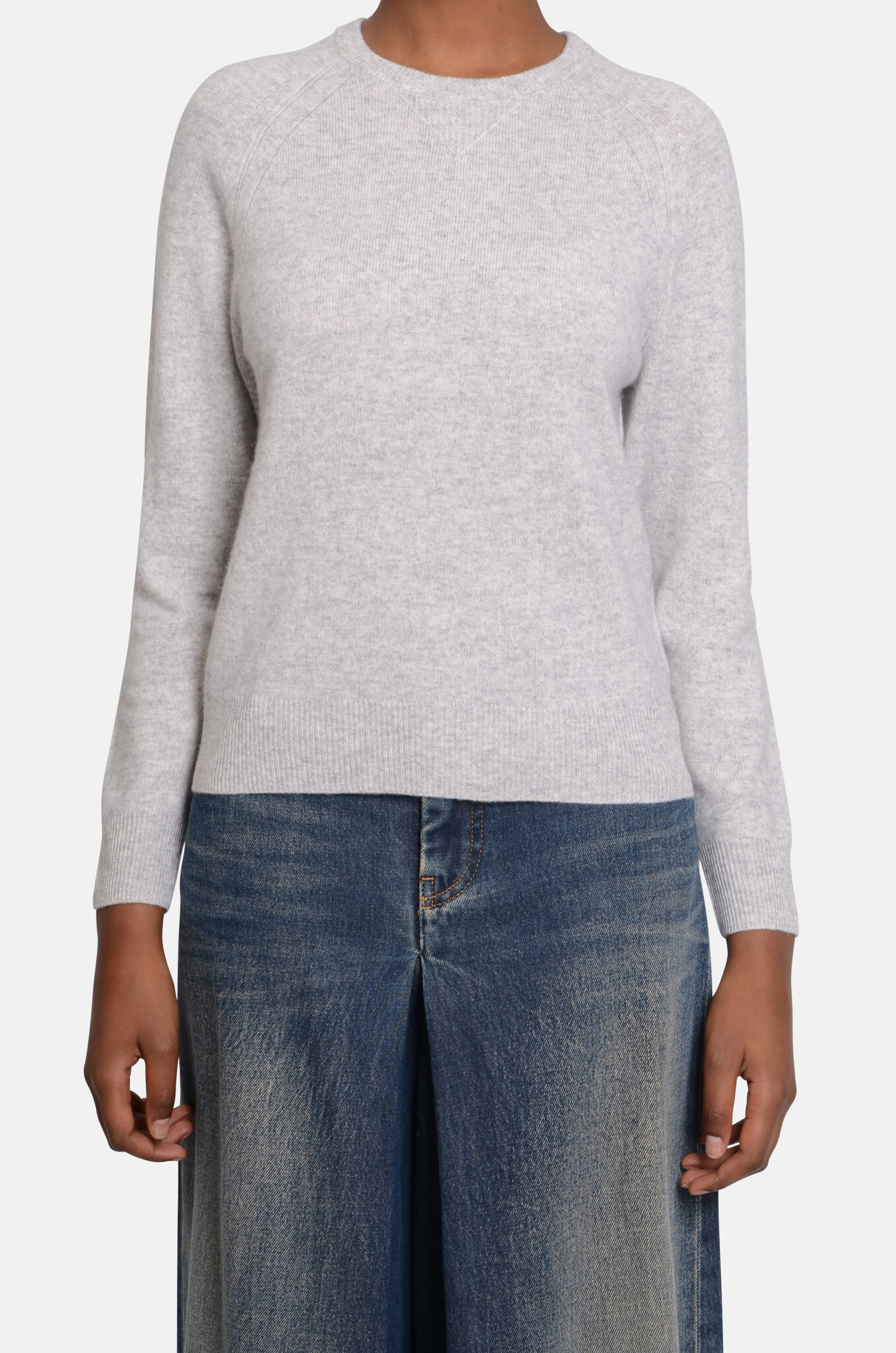 Martika Cashmere Sweater in Light Heather Grey-1