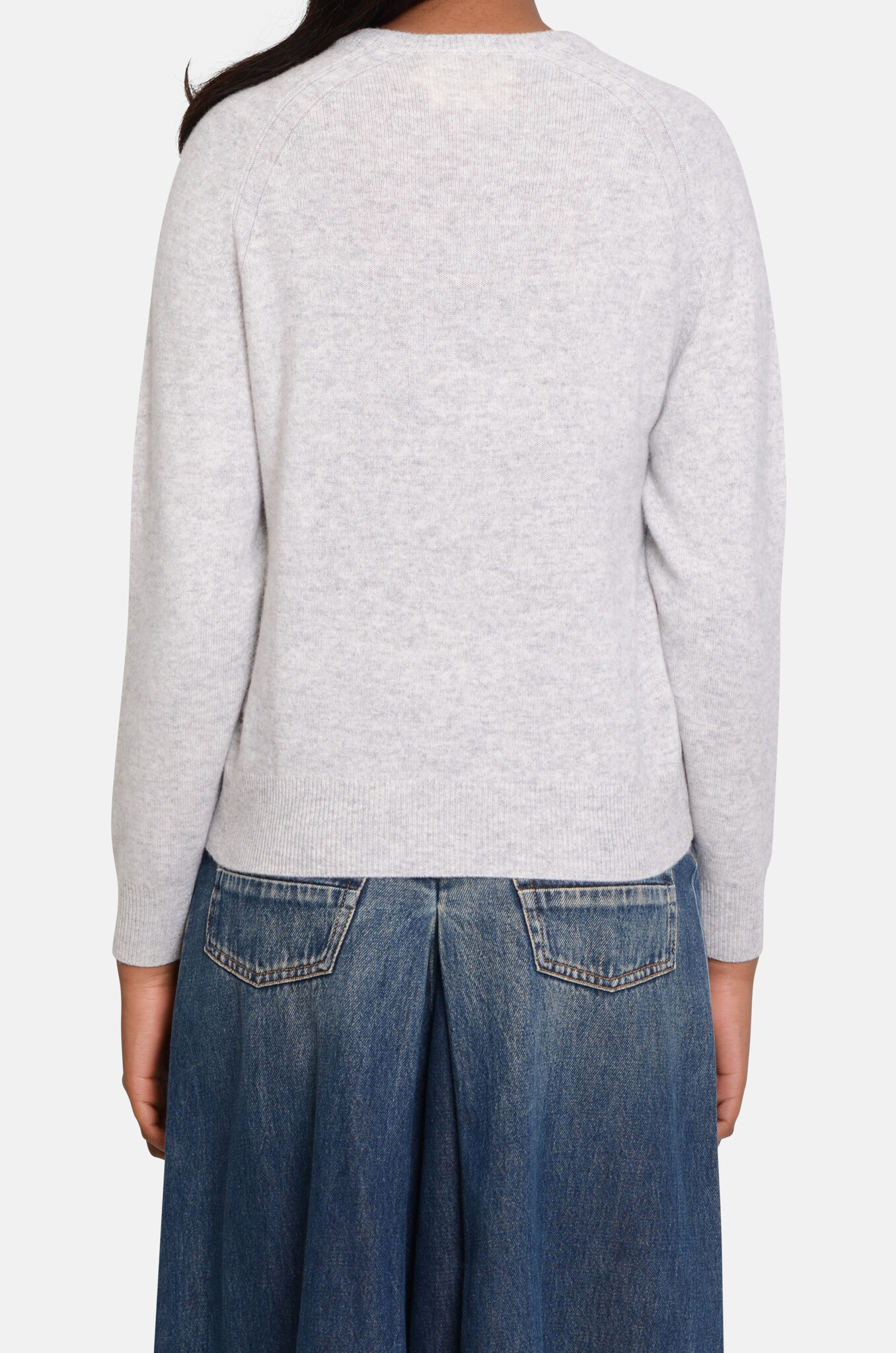 Martika Cashmere Sweater in Light Heather Grey-4