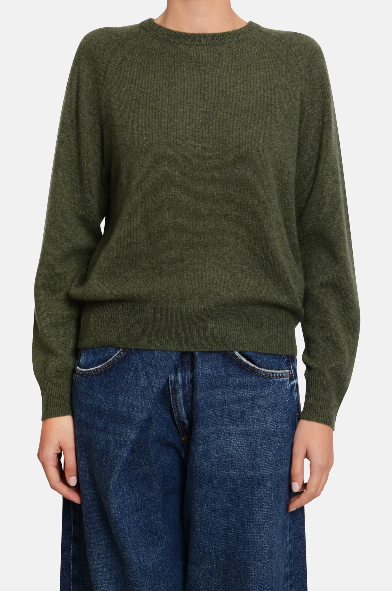 Martika Cashmere Sweater in Forest-1