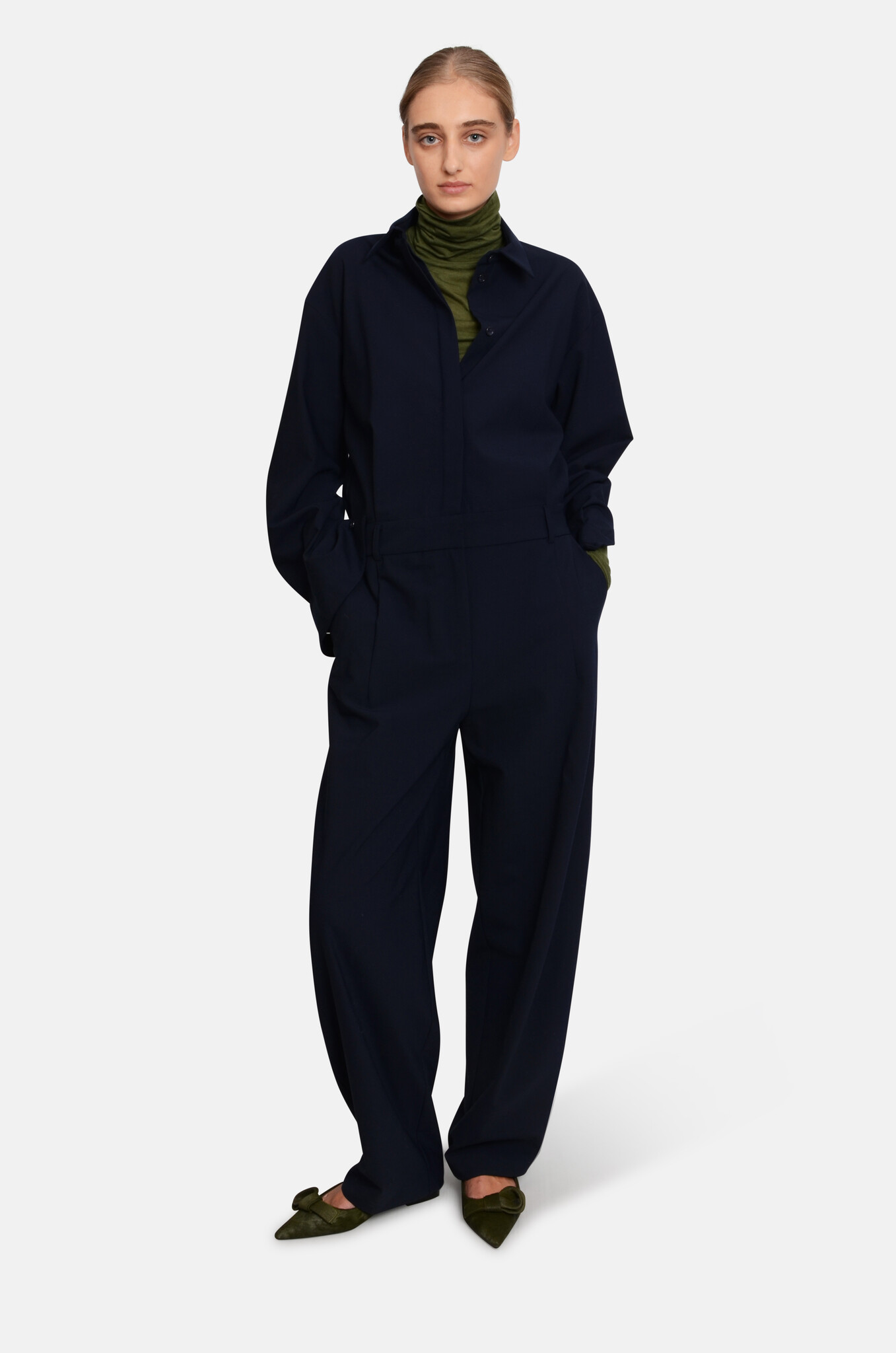 Wool-Blend Jumpsuit in Night-2