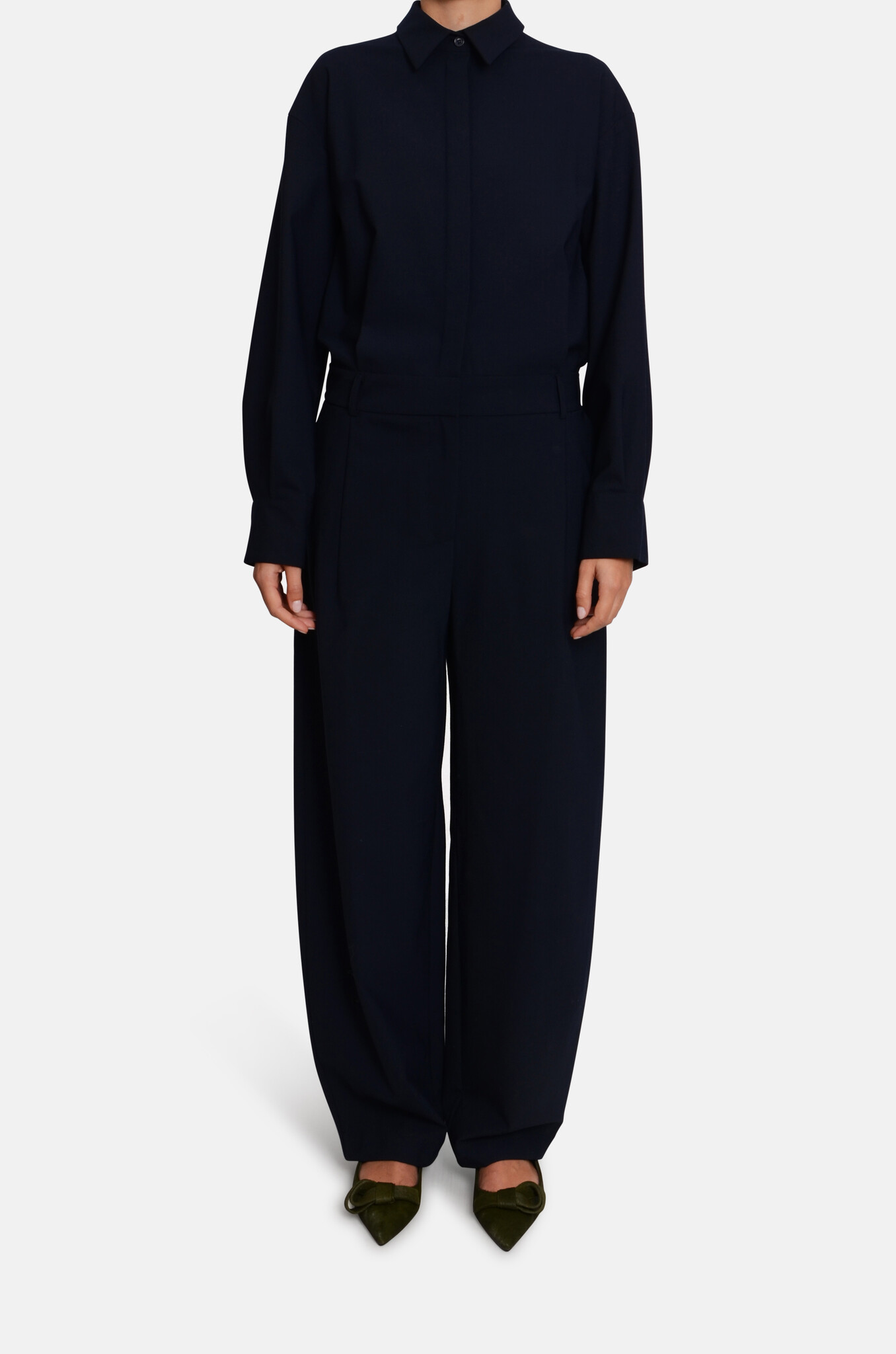 Wool-Blend Jumpsuit in Night-1