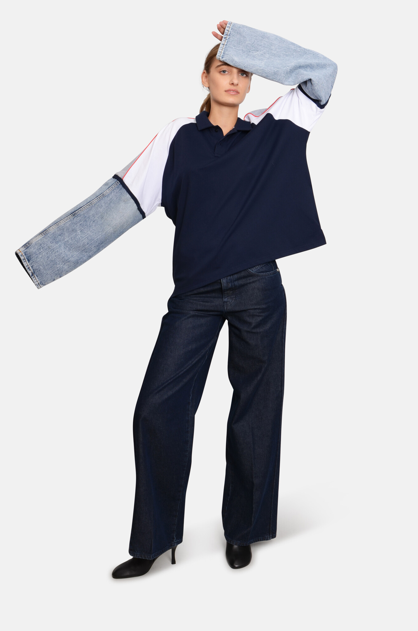 Tom Upcycled Polo Dark Stripes-7