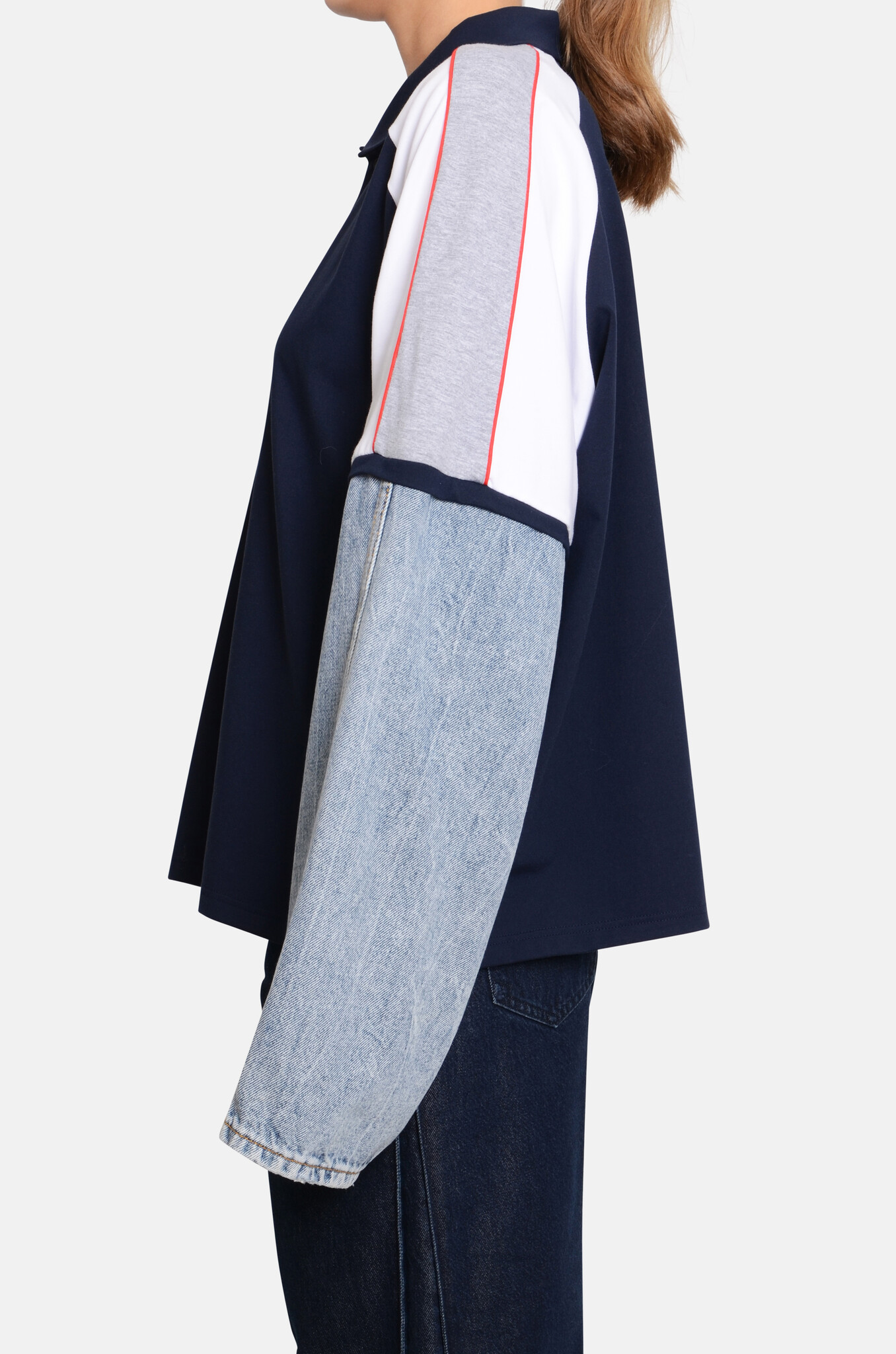 Tom Upcycled Polo Dark Stripes-3