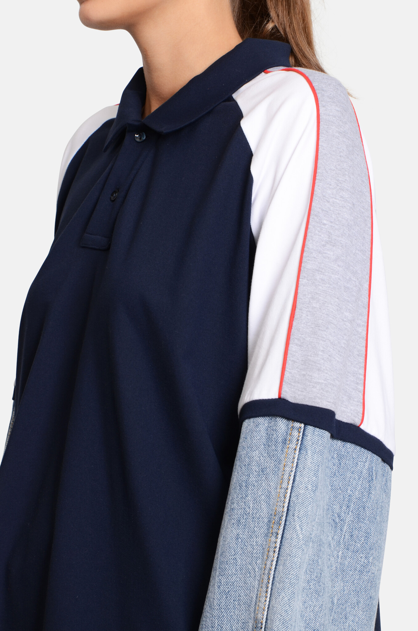 Tom Upcycled Polo Dark Stripes-5