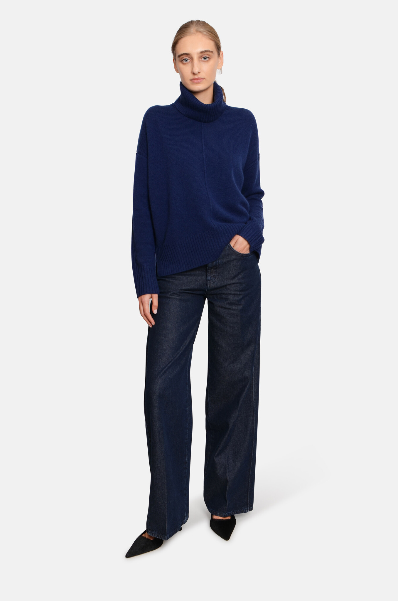 Nikka with Pleat Dark Blue-5