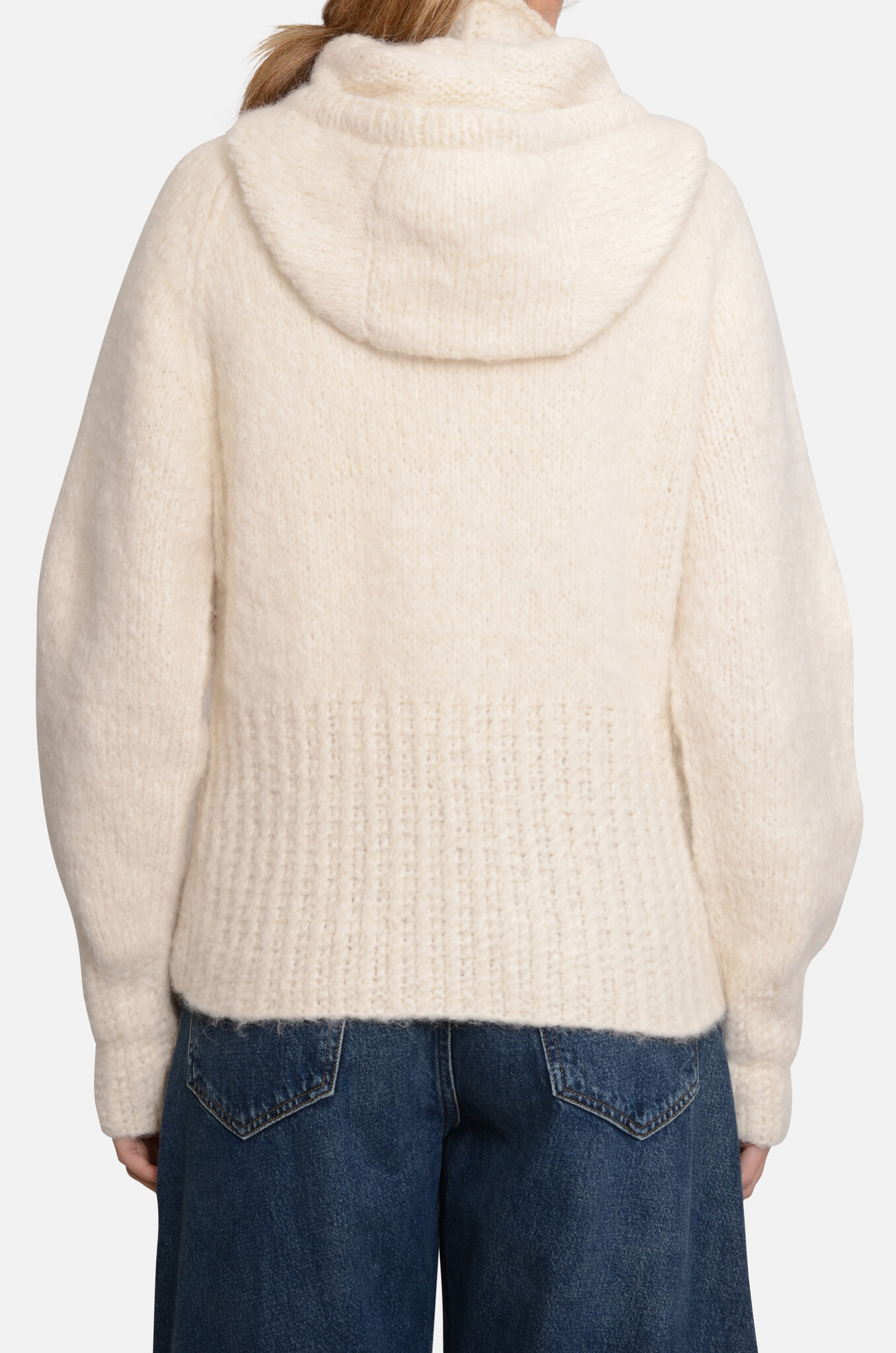 Amber Alpaca Hoodie in Ecru-4