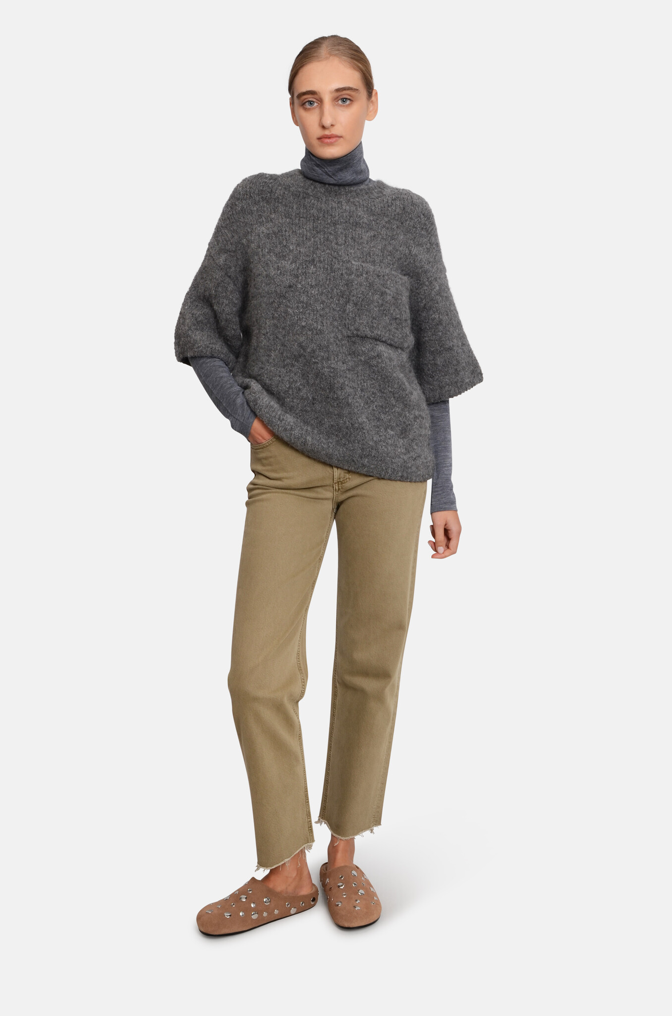 Palma Straight Raw Hem in Bezal-2