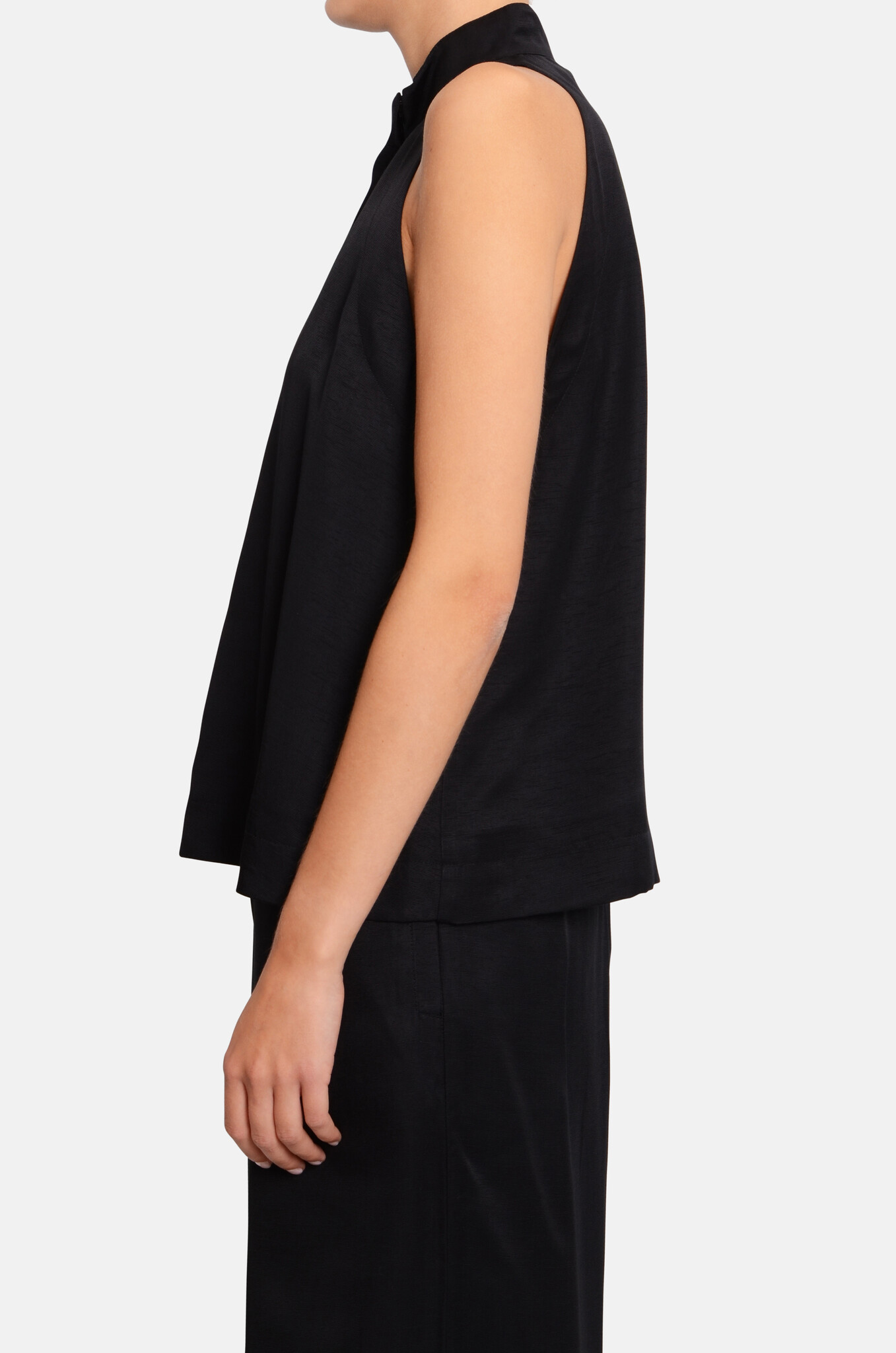 Kaley Grossgrain Halter Top Black-3