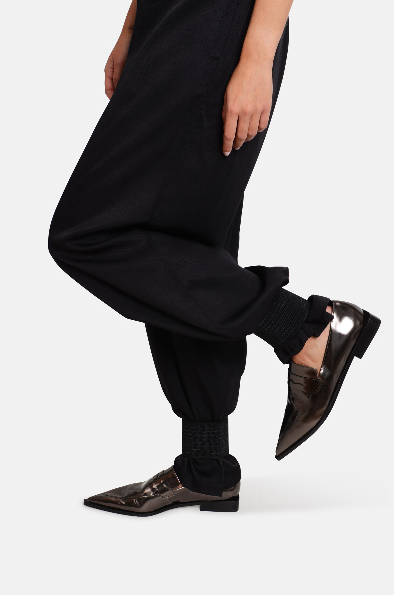 Grossgrain Cuff Detail Dalvina Pants Black-5