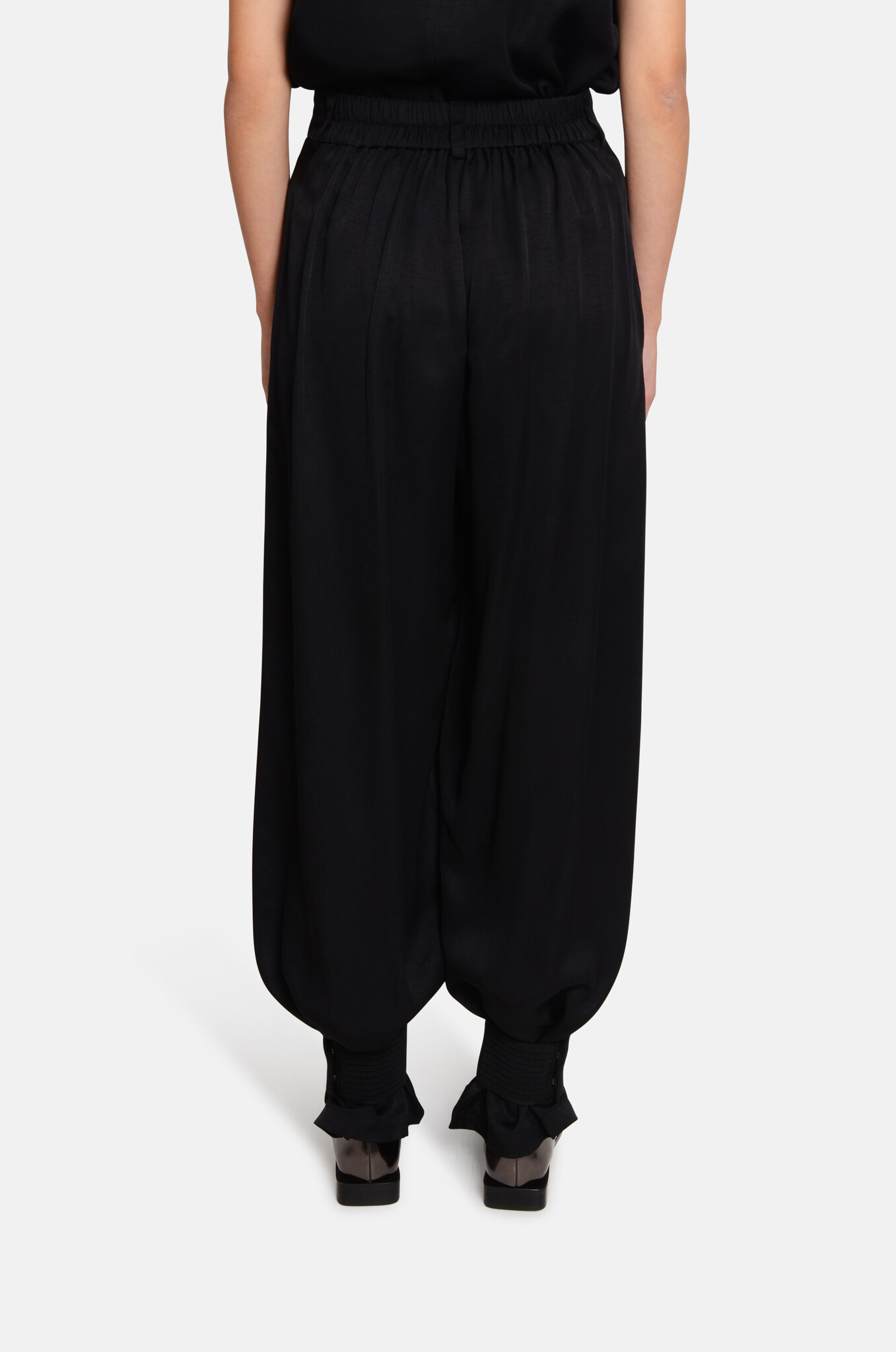 Grossgrain Cuff Detail Dalvina Pants Black-4