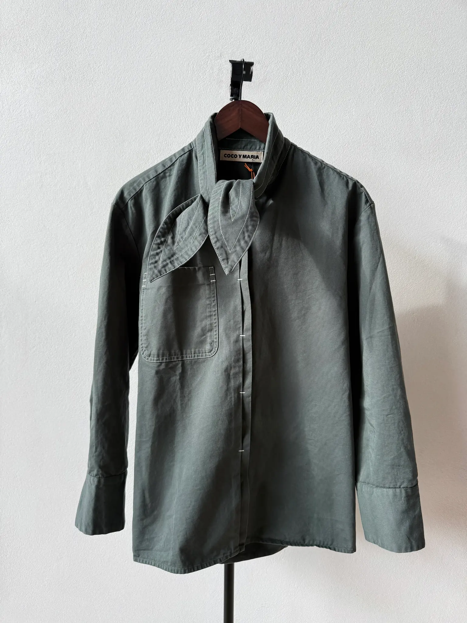 Pepita Shirt in Khaki-1