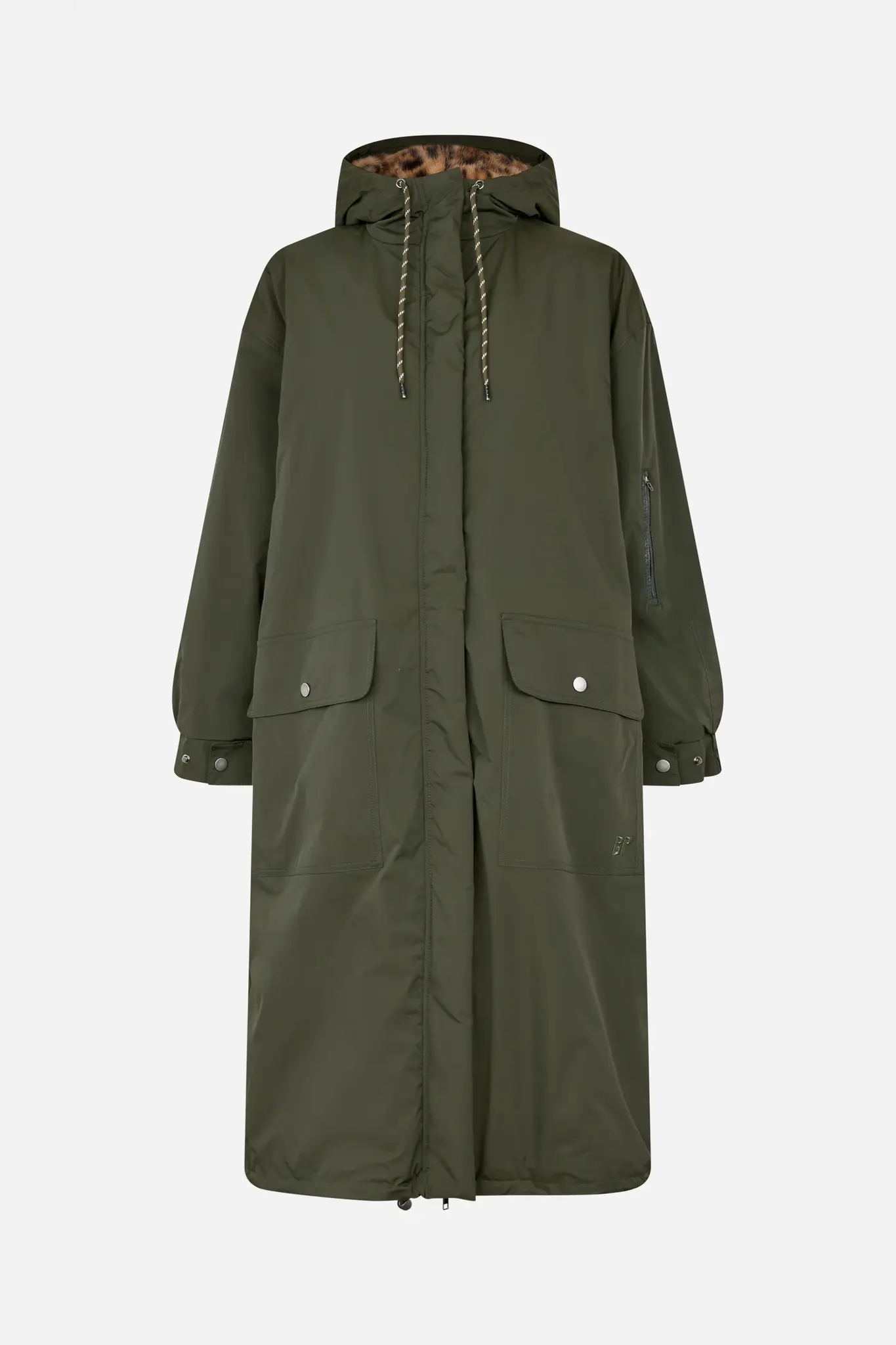 Demi Coat in Roisin Green Leopard-1