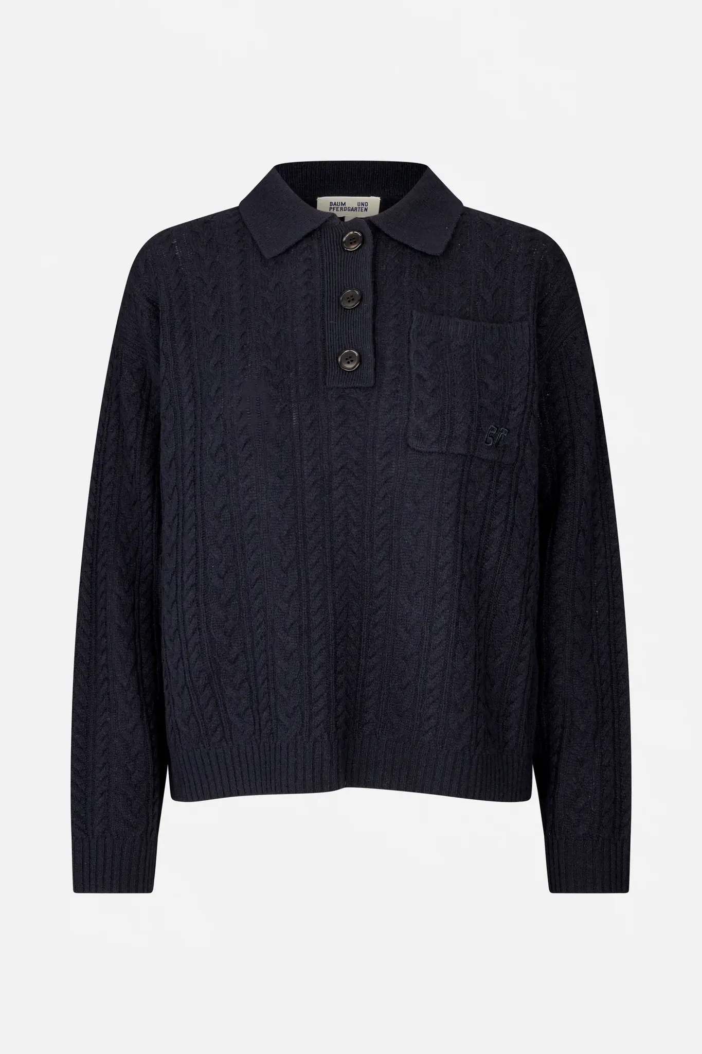 Cailey Polo Knit Navy-1