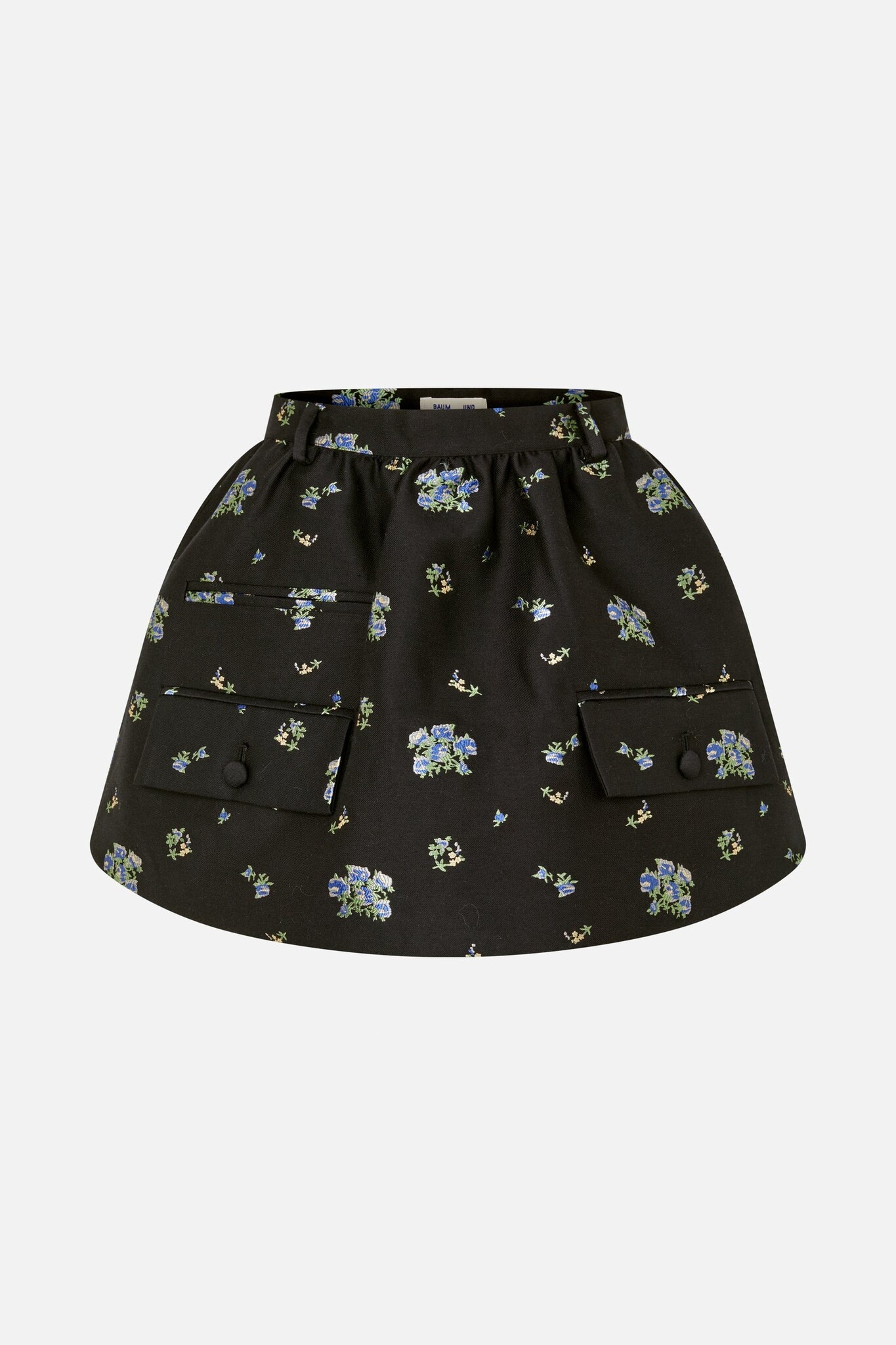 Samaya Skirt in Black Small Flower-1