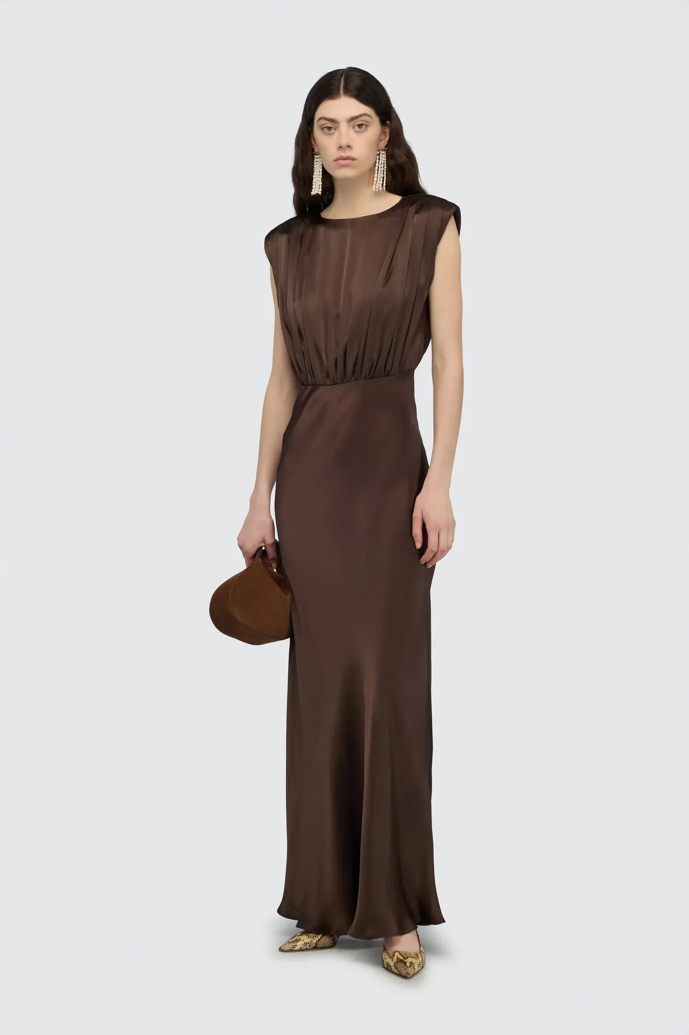 Casilda Dress Dark Cocoa-4