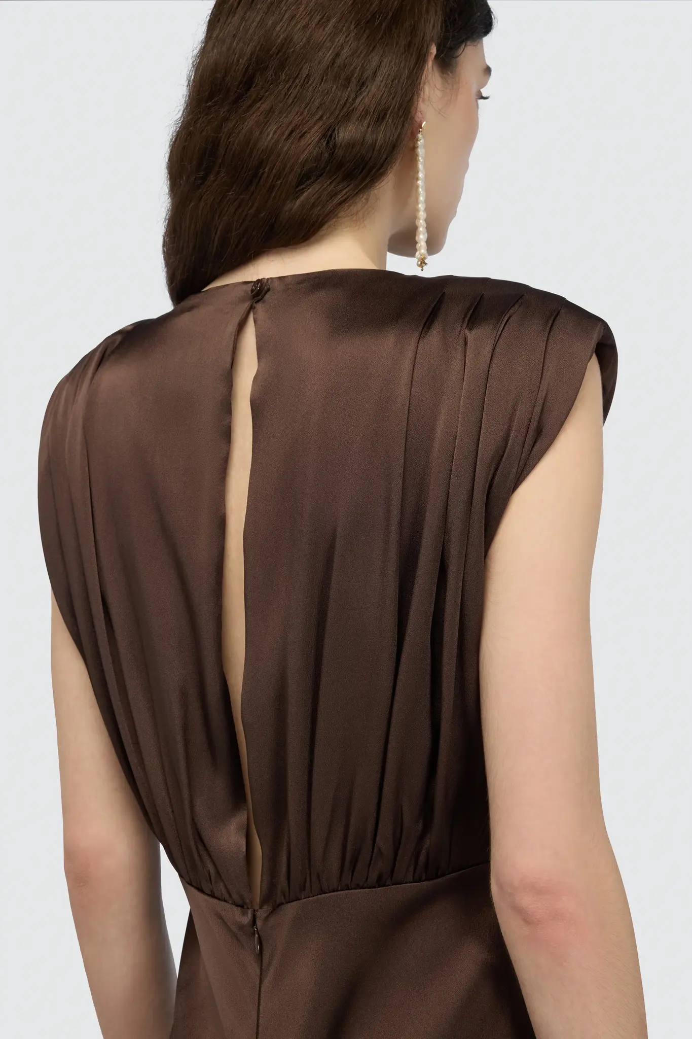 Casilda Dress Dark Cocoa-2