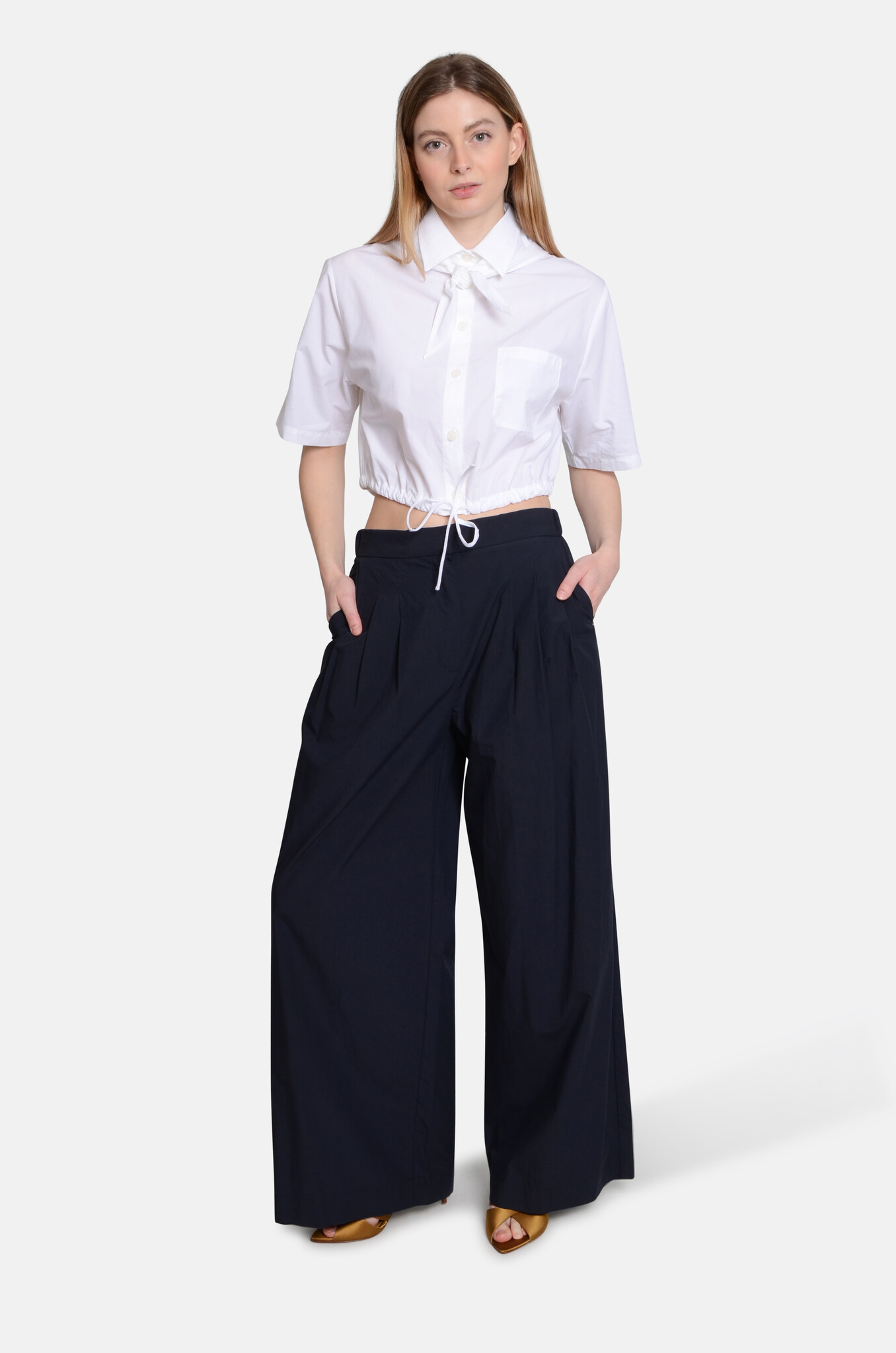 Short Shirt with Bandana Bianco-2