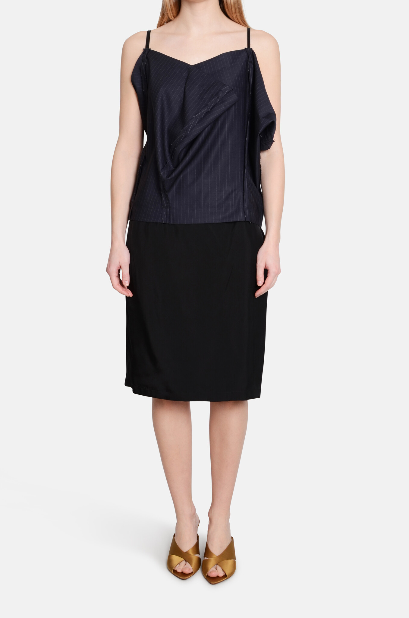 Royce Dress Navy White Stripe-1