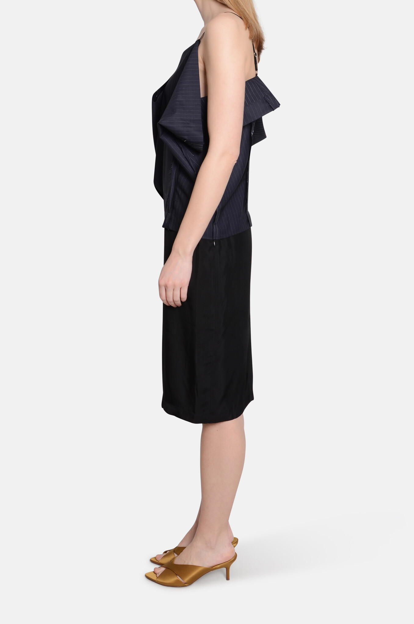 Royce Dress Navy White Stripe-3