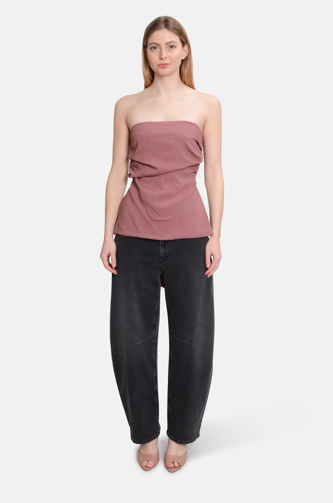 Washed Black Curved Denim-6