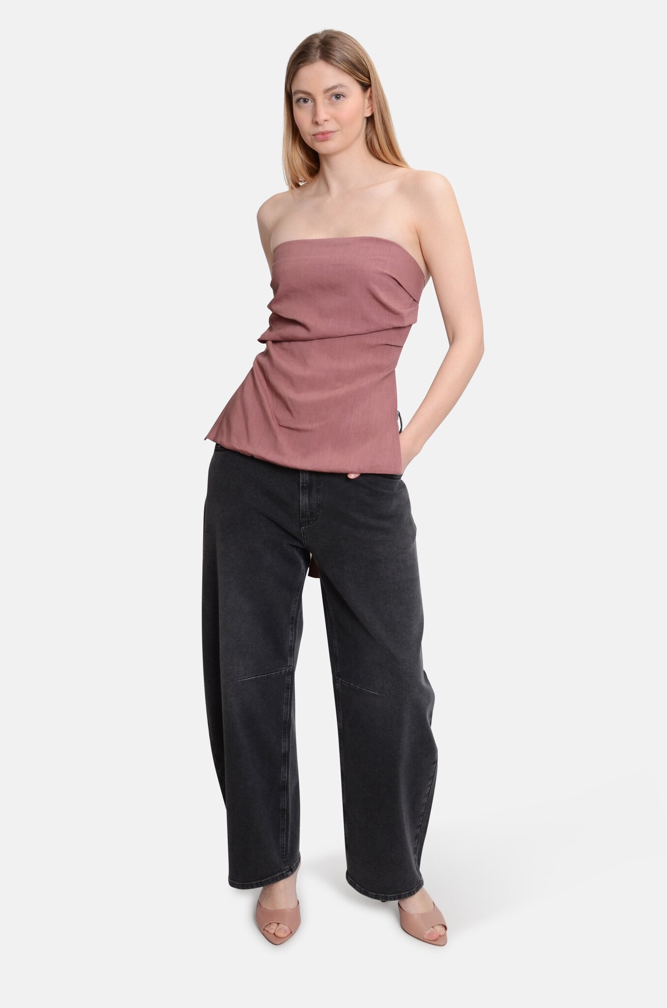 Washed Black Curved Denim-2