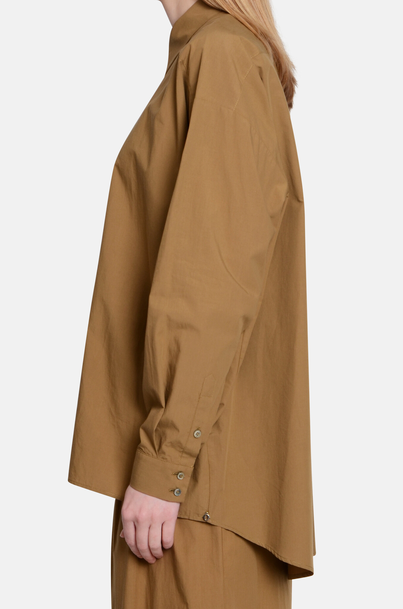 Oversized Poplin Shirt in Rhum-3