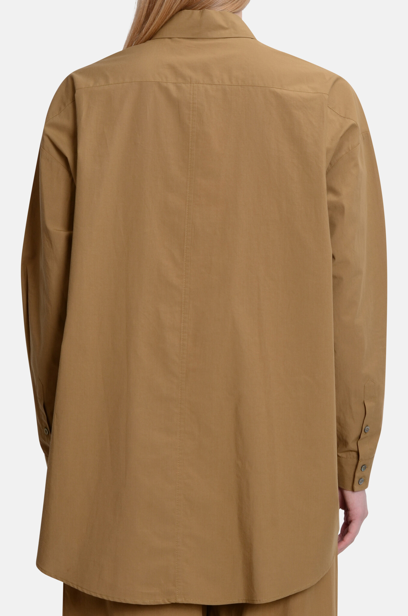 Oversized Poplin Shirt in Rhum-4
