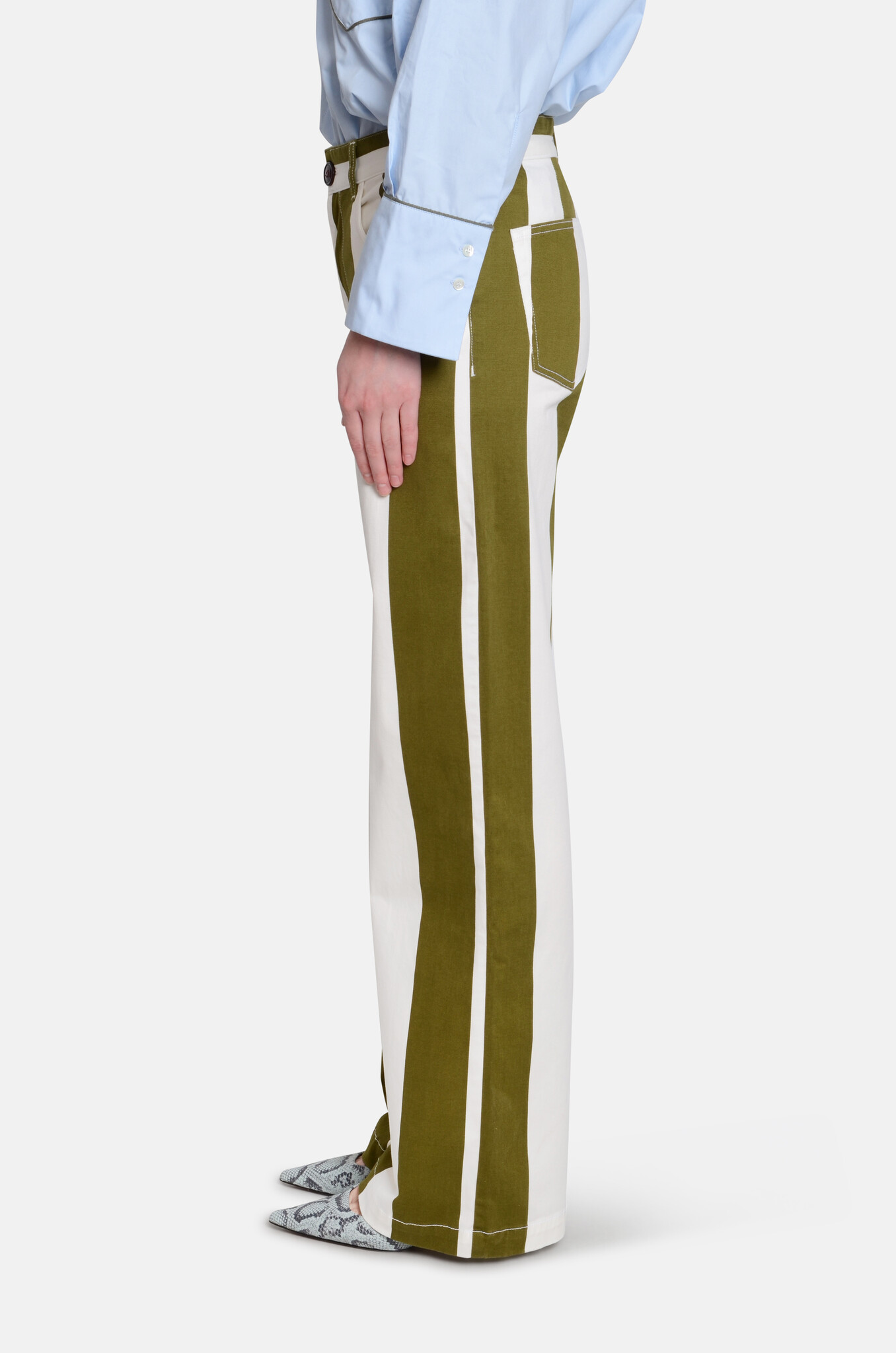 Camilla Pants Khaki Stripes-3