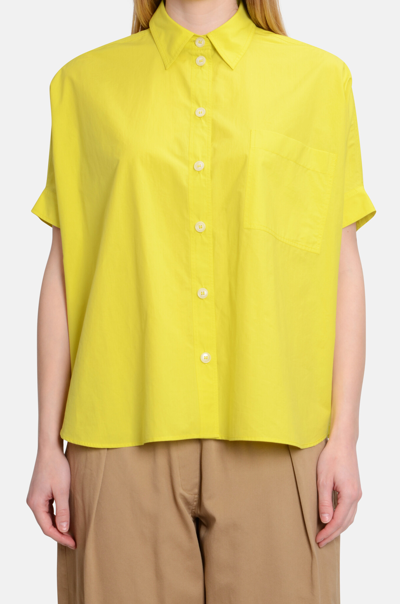 Oversized Short Shirt Bright Green-1