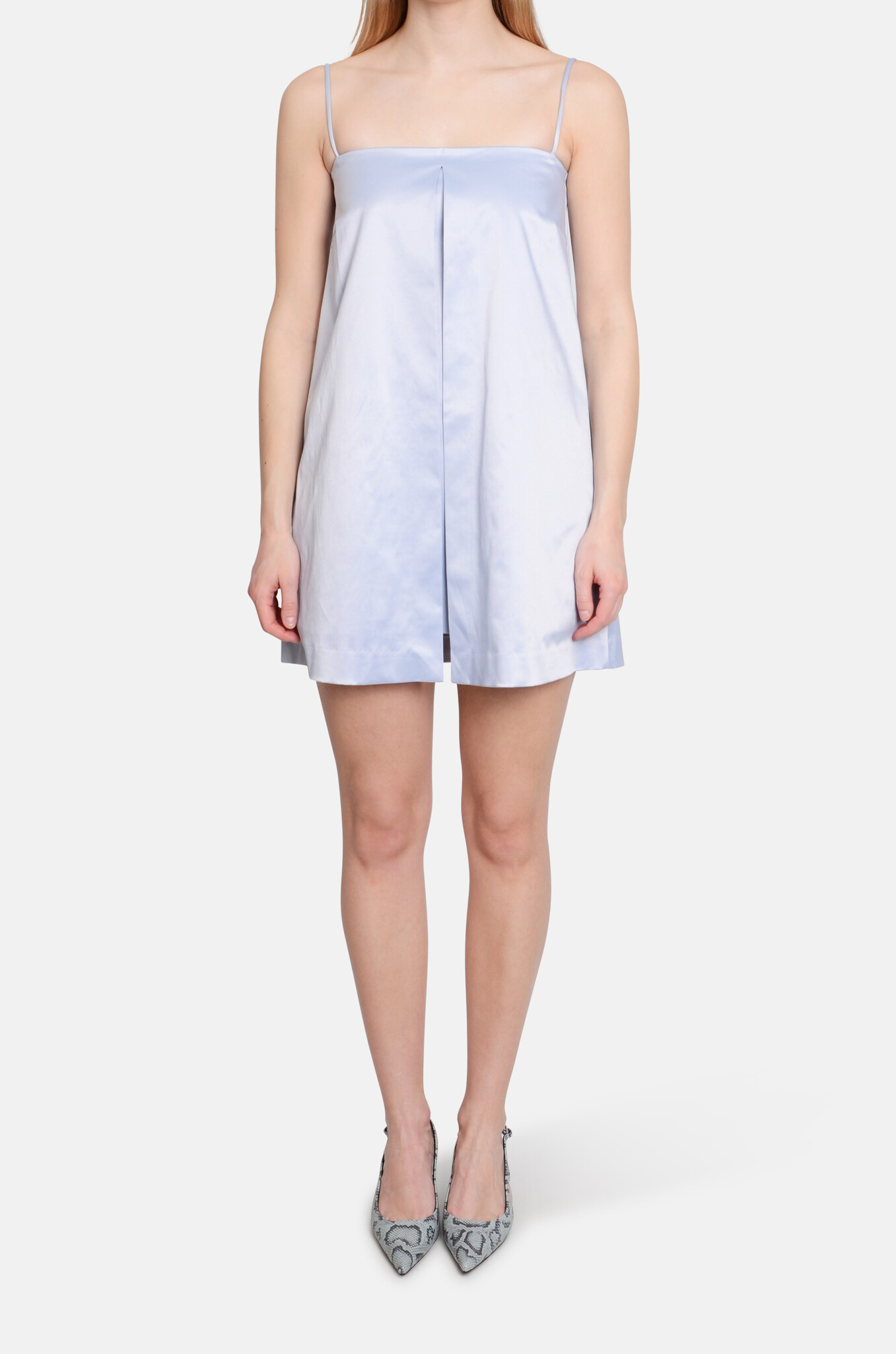 Casares Dress Shiny Cotton Silver-1