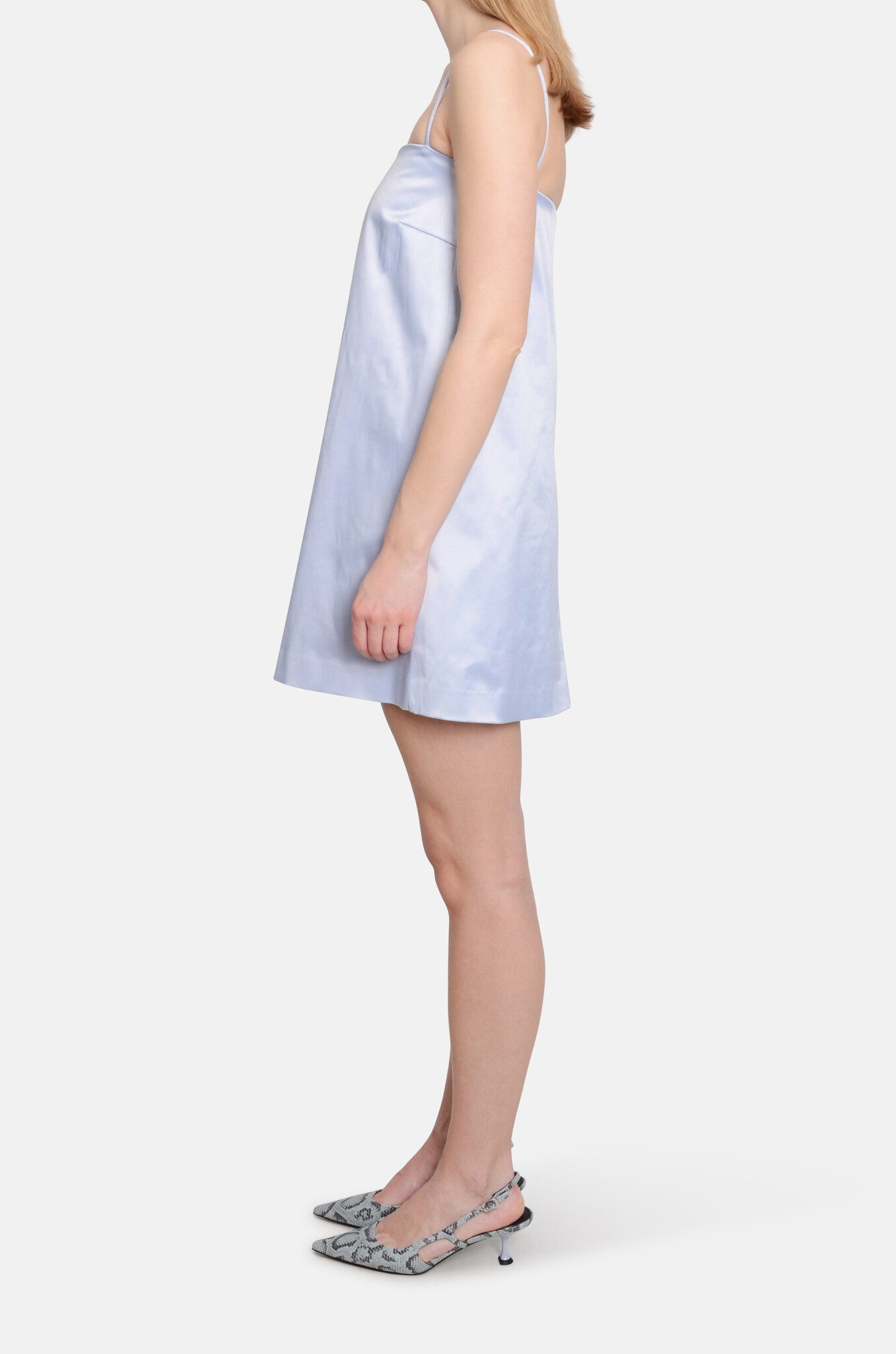 Casares Dress Shiny Cotton Silver-3