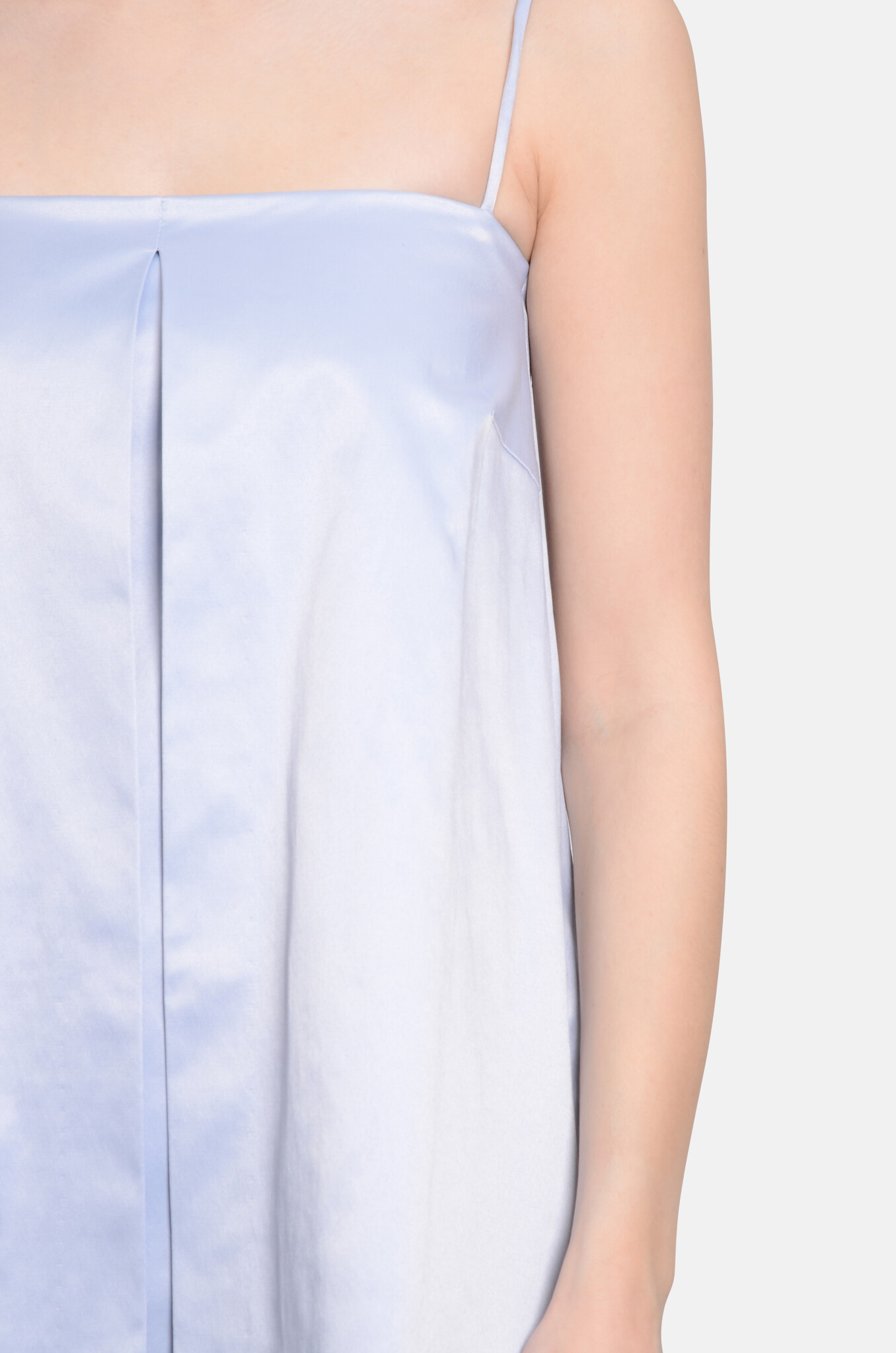 Casares Dress Shiny Cotton Silver-5