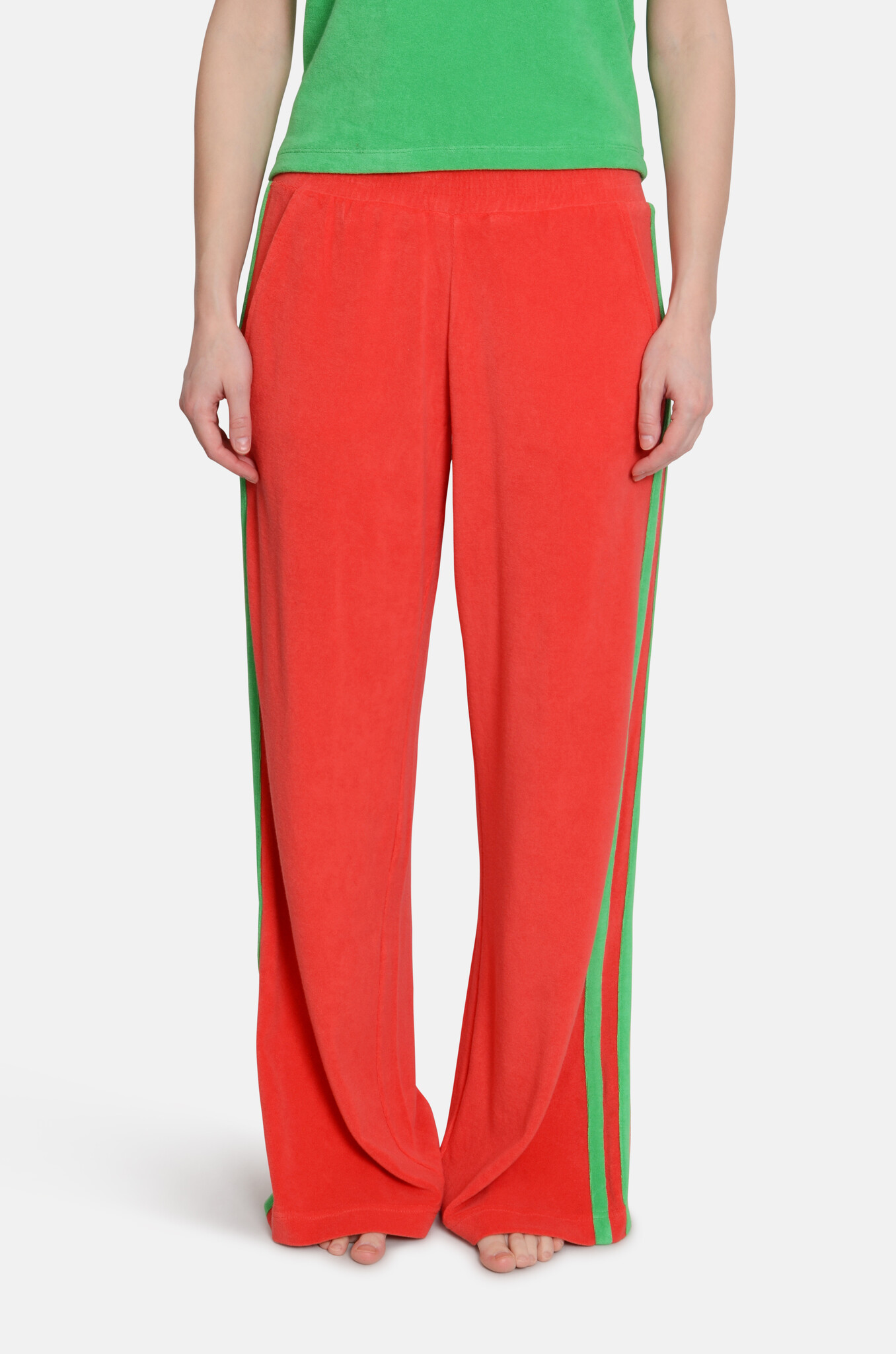 Jolie Pants Terry Red & Green-1
