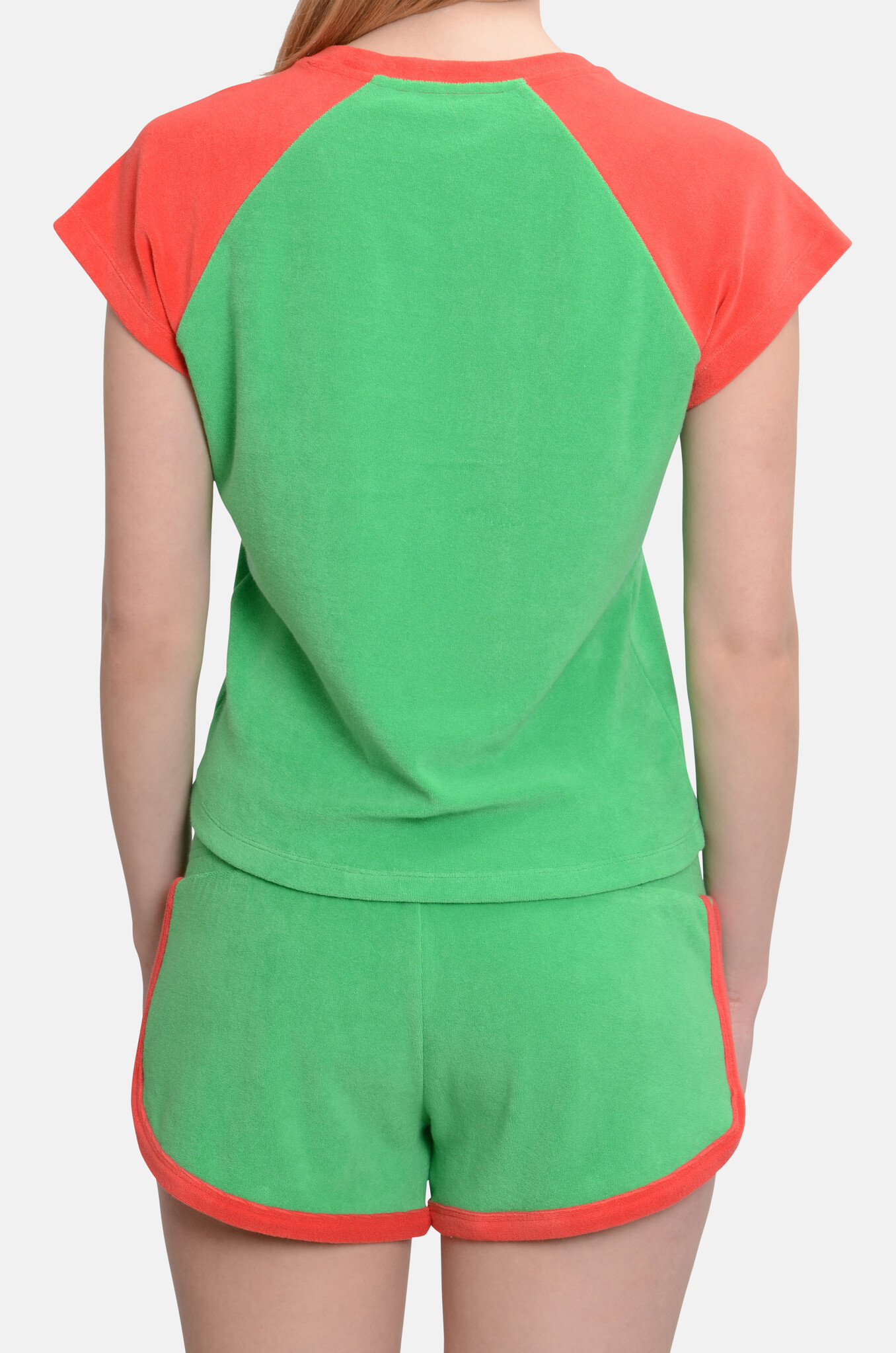 Tyra Top Terry Green & Red-4