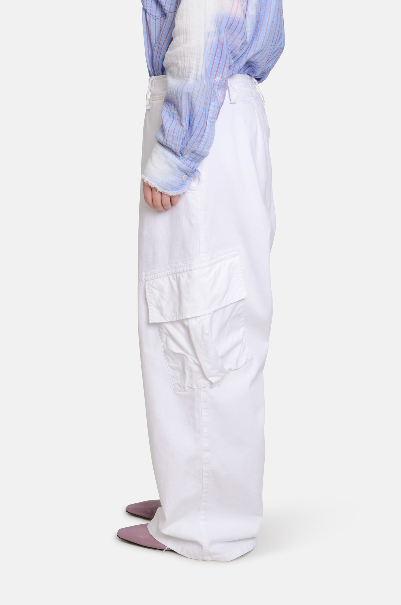 Romeo Pants Lightweight White-3