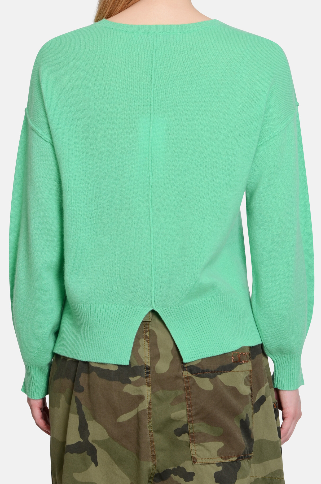 Caterina Cashmere Knit in Cactus Neon-4