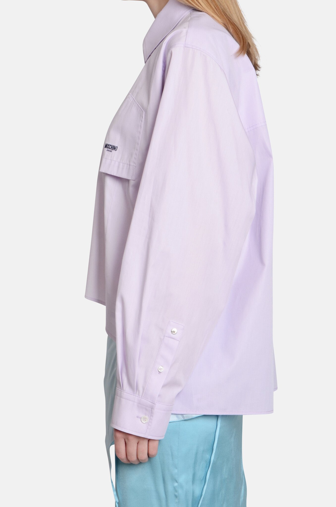 Assymetric shirt in Multi Violet-3